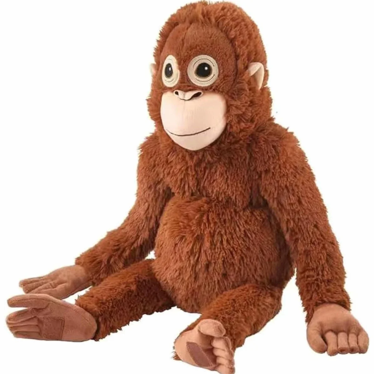 Punch Monkey - Peluche de orangután de 66 cm, ultrasuave, Respetuoso con el Medio Ambiente, Lavable, Relleno de algodón PP, Seguro para niños, Realista