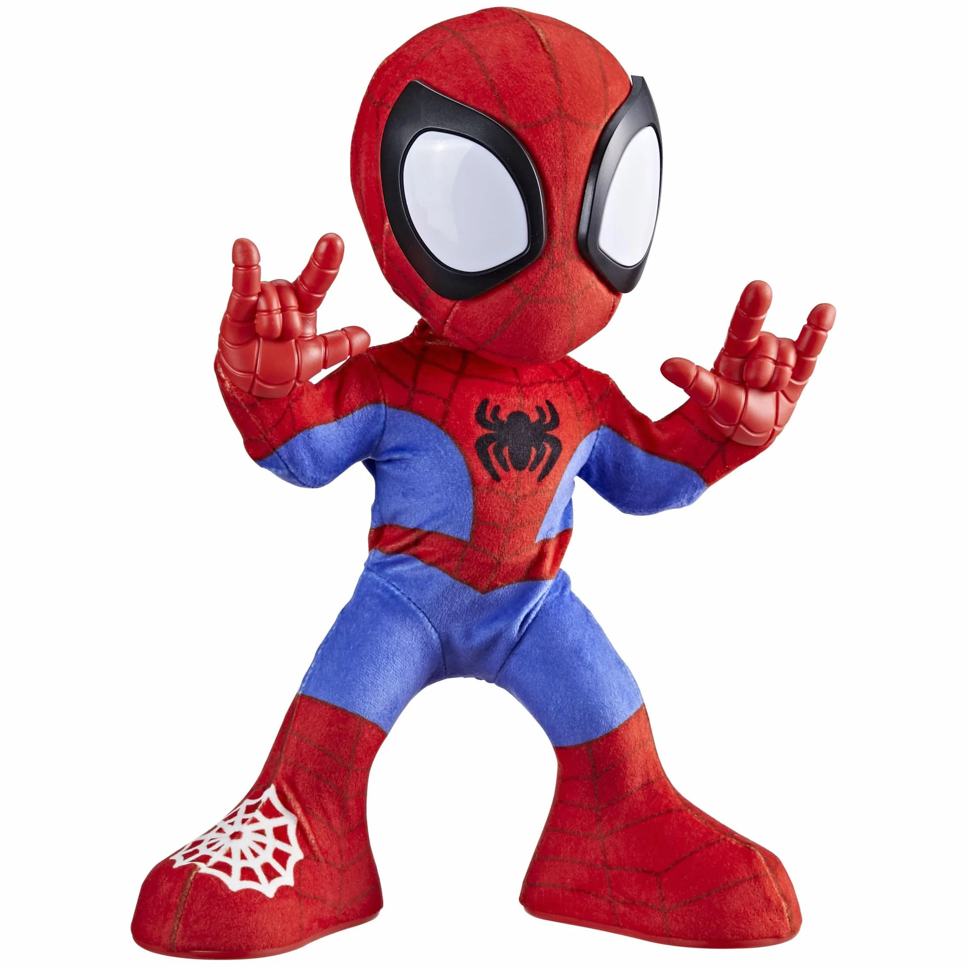 Spidey and His Amazing Friends Marvel Spidey Baila y Gatea - Muñeco de Peluche Interactivo - Juguete de Superhéroe Versión en español - Spider-Man con Reproducción de Sonido