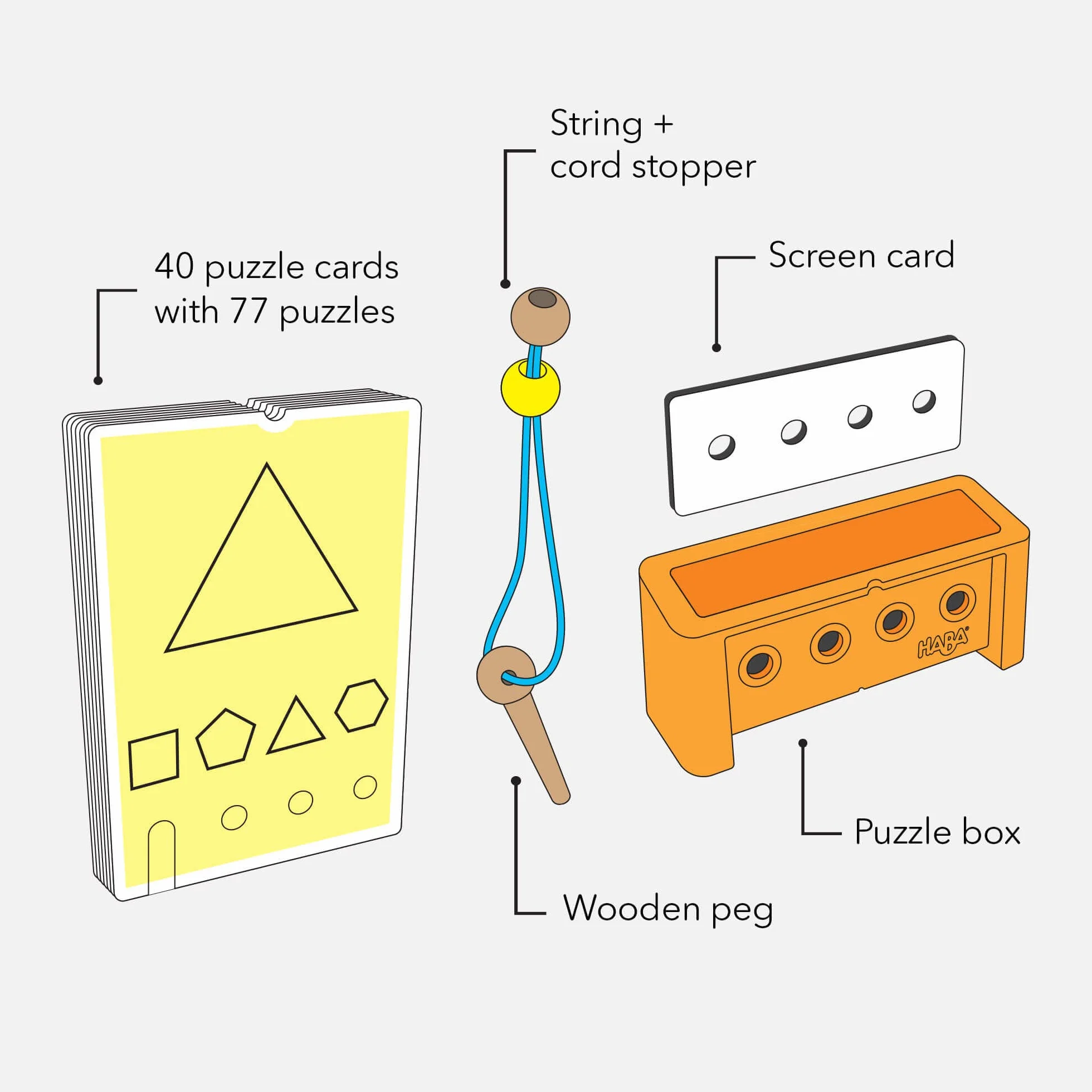 HABA LogiCASE Set de Iniciación 5+ Juego Educativo