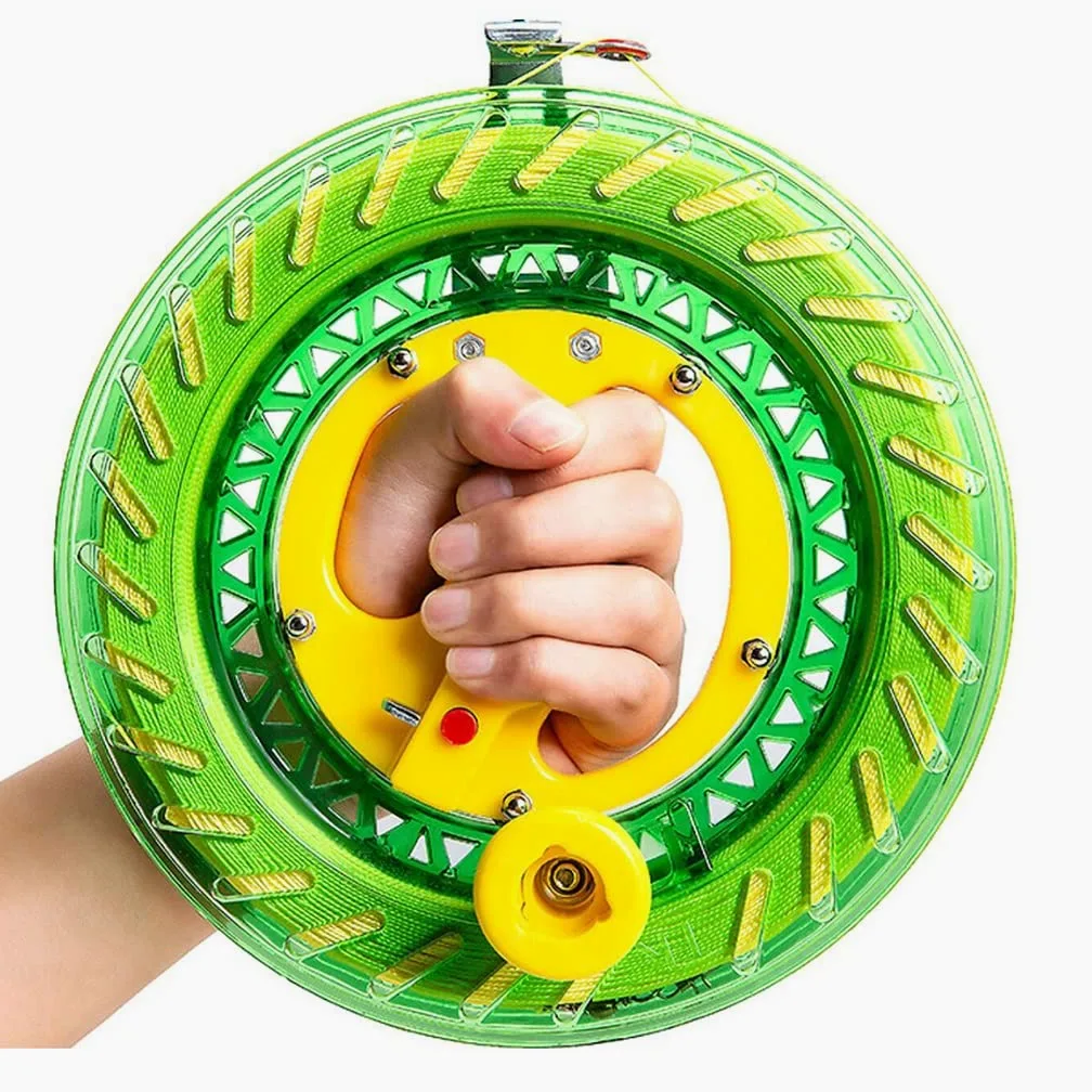 Ruleta de Cometas, Carrete de Cometas portátil, Rueda de Cristal con rodamientos Grandes antirretroceso, Ideal para niños y Adultos (22 cm)