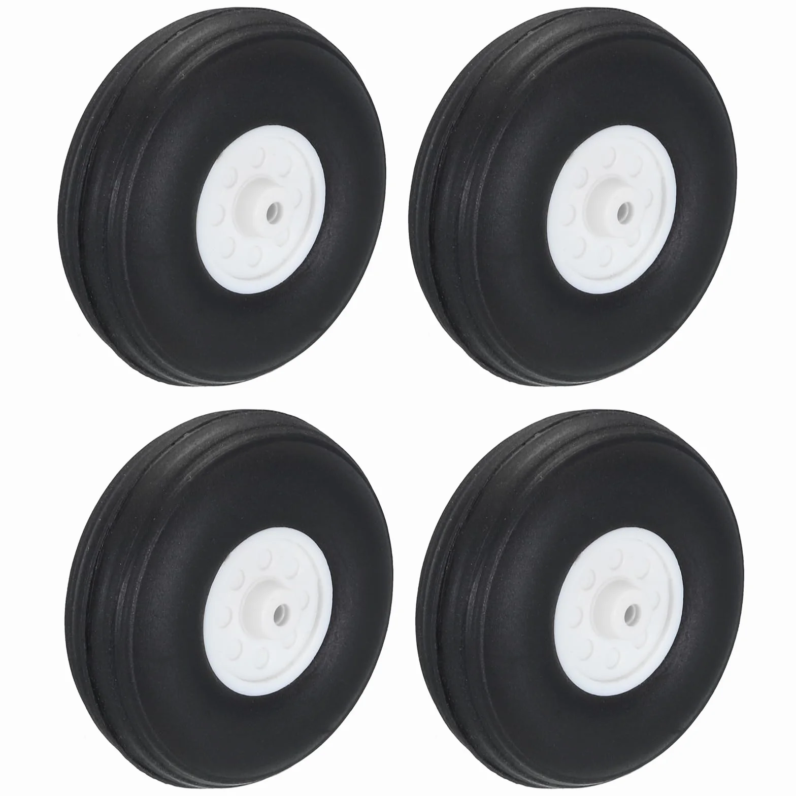 QUARKZMAN Ruedas para Avión RC 1.97" OD Ruedas de Espuma de PU para Avión RC Rueda de Cola de Neumático de Espuma para Avión RC Repuesto para Modelo de Avión RC DIY Paquete de 4