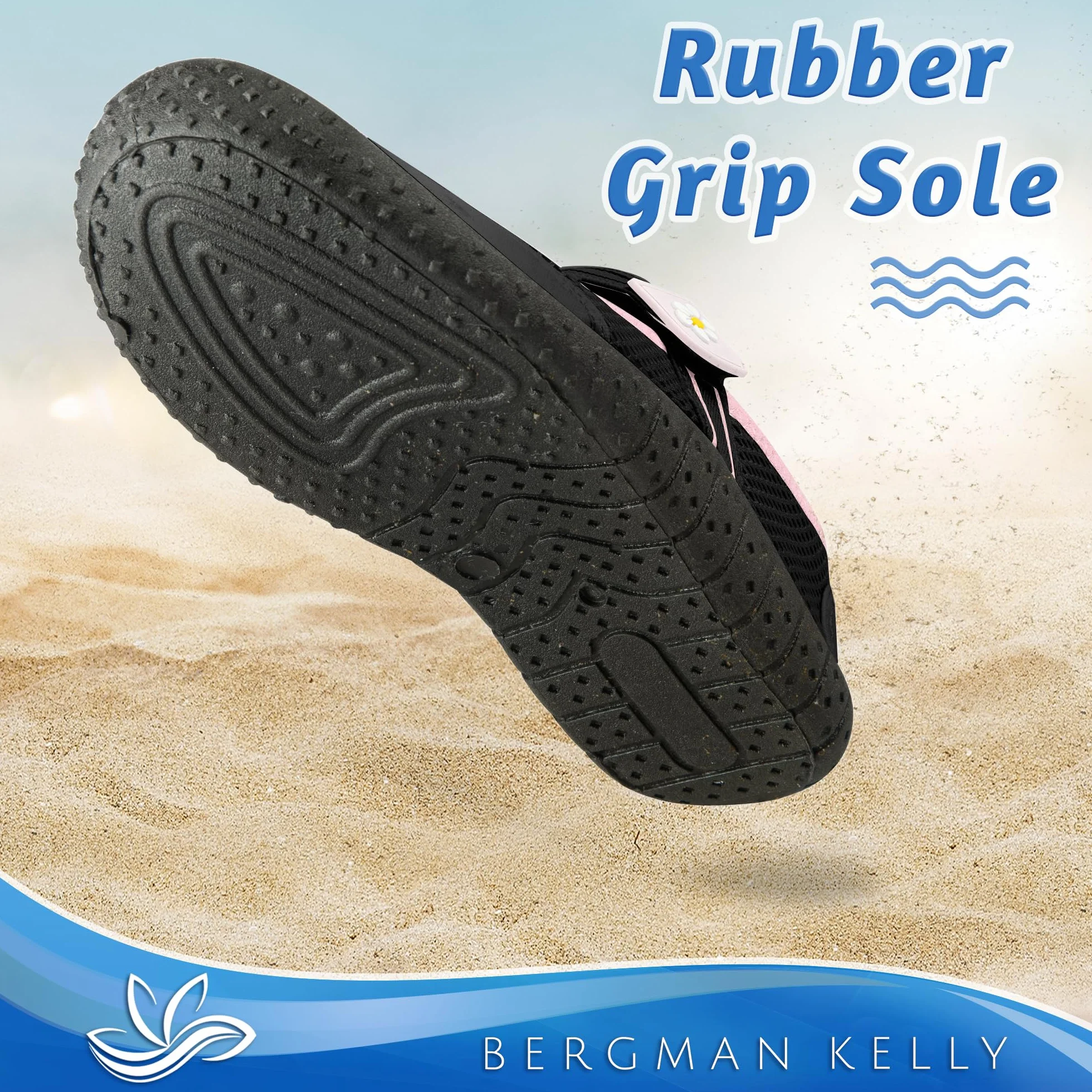 BERGMAN KELLY Zapatos de Agua para niños pequeños Varios tamaños Calcetines de Agua para niñas Zapatos de Playa