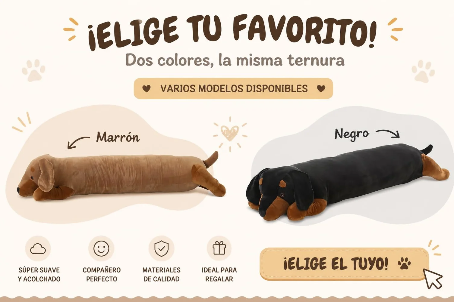 Oso de Peluche Gigante 100 cm – Peluche XXL Súper Suave Perro Negro