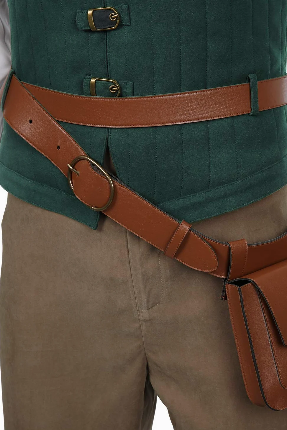 Flynn Disfraz de cosplay medieval príncipe camisa chaleco pantalones cinturón renacentista steampunk pirata traje retro cuello alto chaleco hombre Halloween carnaval disfraz