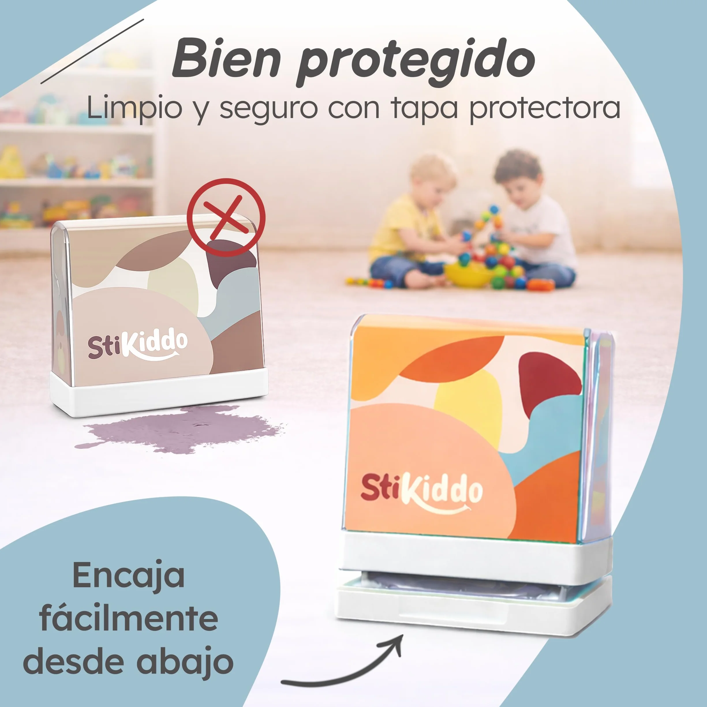 Sello Ropa Niños Personalizado - Para Tejidos, Objetos y Papel - Marcador Ropa Niños resistente al Lavado, Ideal para la Guardería y el Colegio