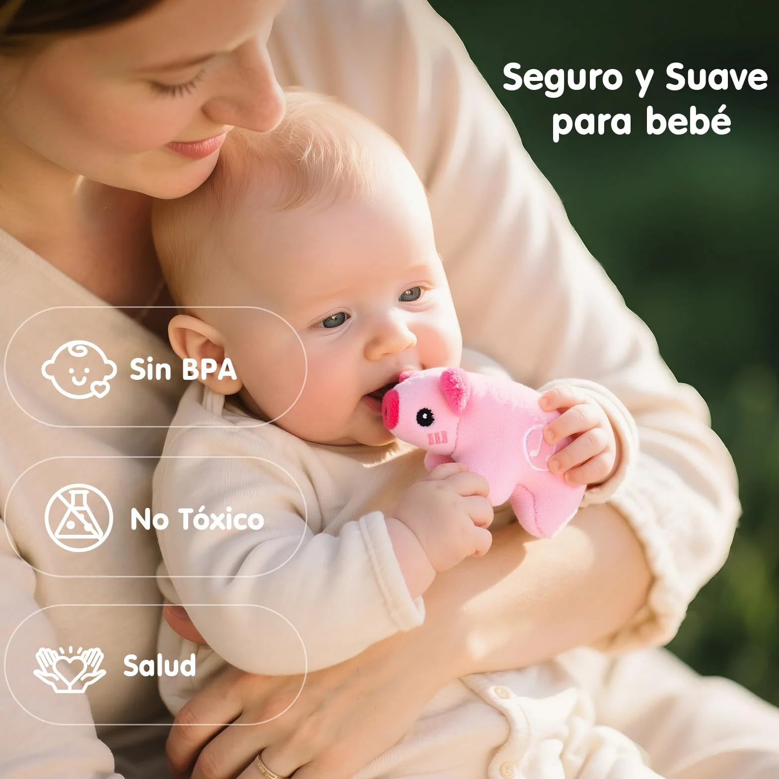 hahaland Juguetes Bebes 6-12 Meses - Granja de Peluche con 6 Animales Interactivo, Granero Plegable Blando - Montessori Juguetes Niños 1 año Regalo Bebe 6 12 18 Meses