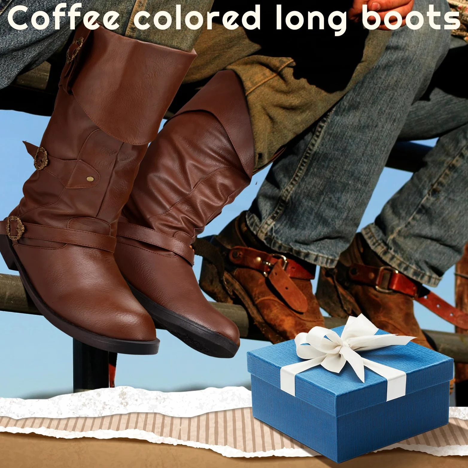 Cuffbow Botas de disfraz de pirata para hombre, medieval, renacentista, steampunk, para cosplay, Halloween, gótico, con botones, zapatos de piel