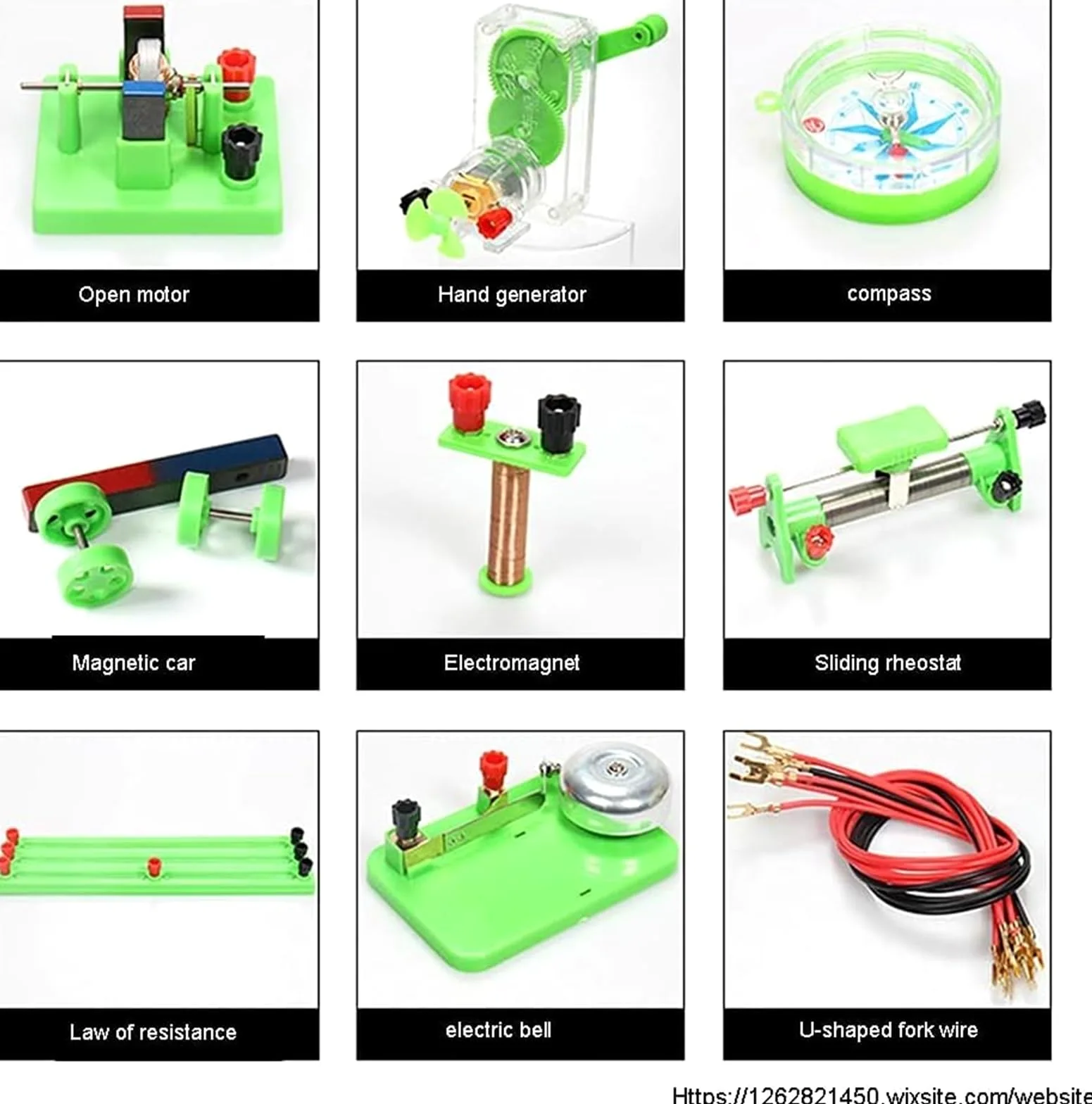 Kit Completo para Experimentos con Circuitos Electromagnéticos, Conjunto Completo De Equipos para Laboratorio De Física Y Electricidad.