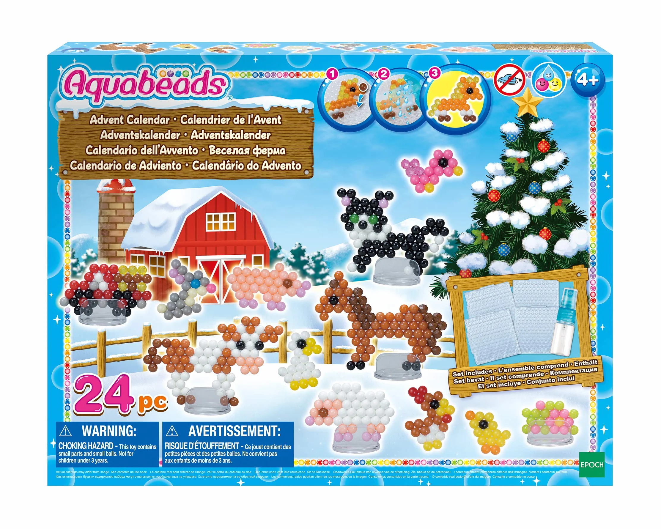 Aquabeads Calendario de Adviento 31367, diseño de granja