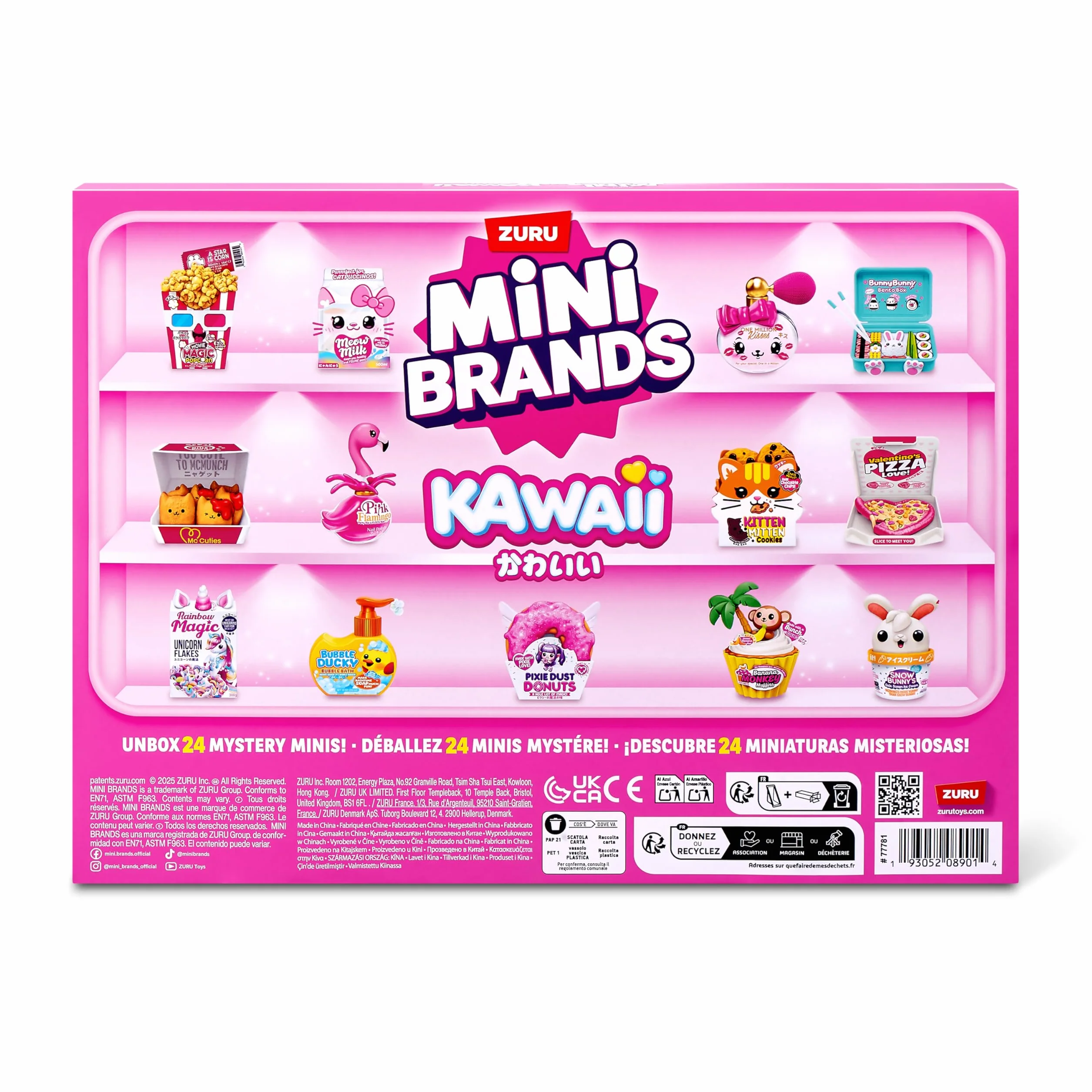 Mini Brands Kawaii Advent Calendar, Juguetes Coleccionables Seaonal para Niñas
