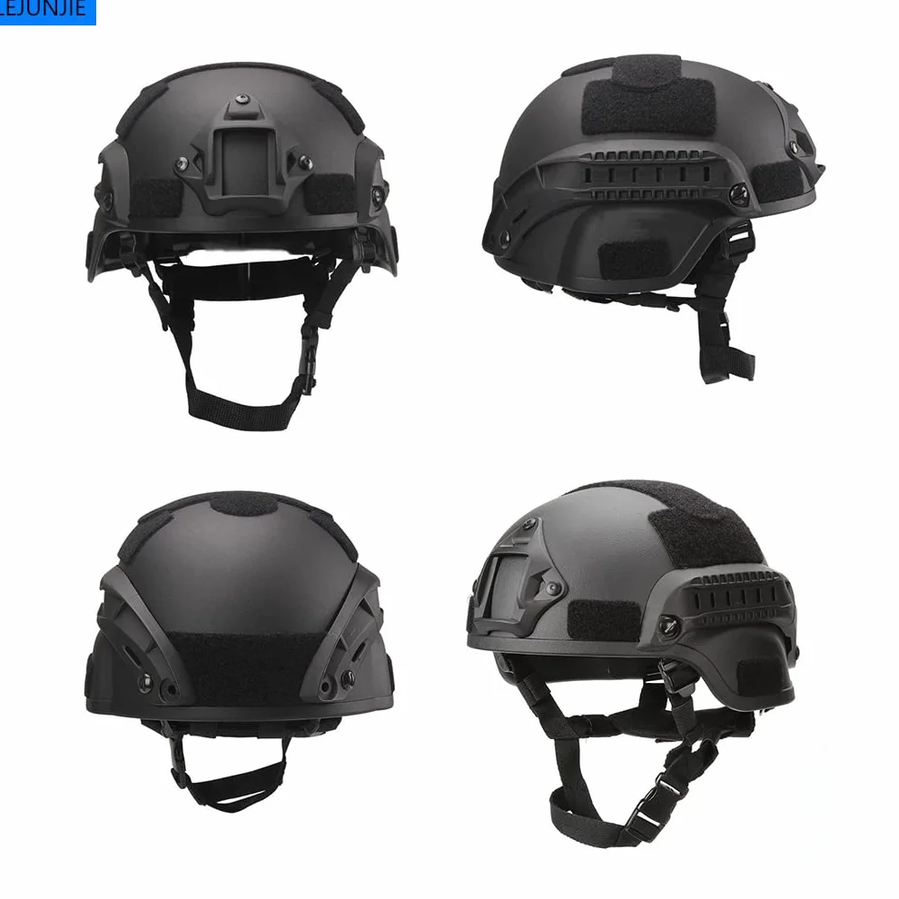 Cascos Tácticos Mich con Máscara Desmontable para Airsoft, Paintball y Caza