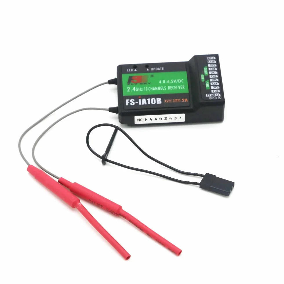 Receptor RC de 2.4 GHz de 10 canales compatible con FS I6 I10 I6S I6X transmisor para 1/10 RC Car RC Crawler FPV RC Racing Quadcopter RC Boat Racing Drone