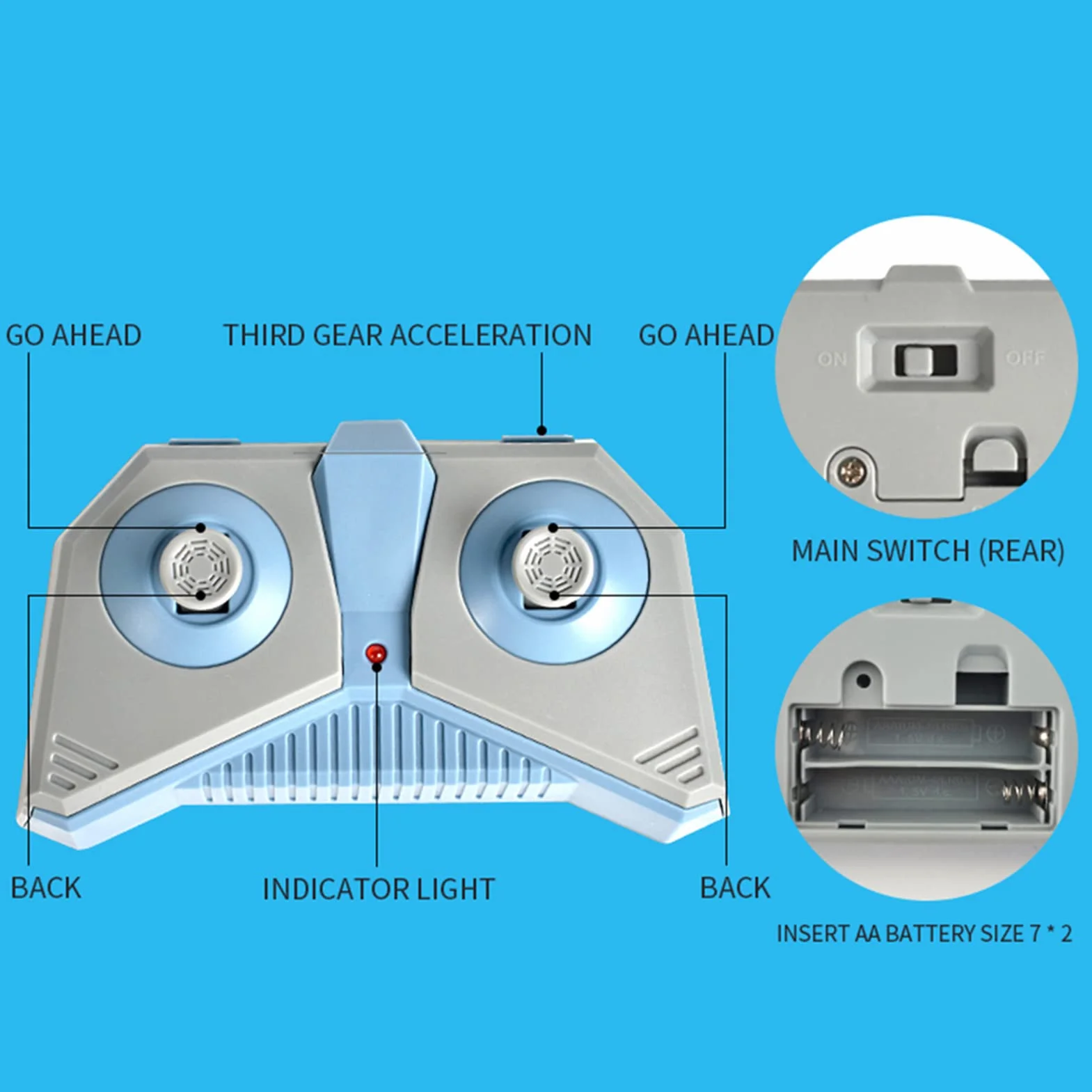 Juguete tiburón teledirigido 2.4G RC Simulación tiburón Juguetes de buceo Juguetes acuáticos teledirigidos recargables por USB Juguete flotante para niños (Azul)