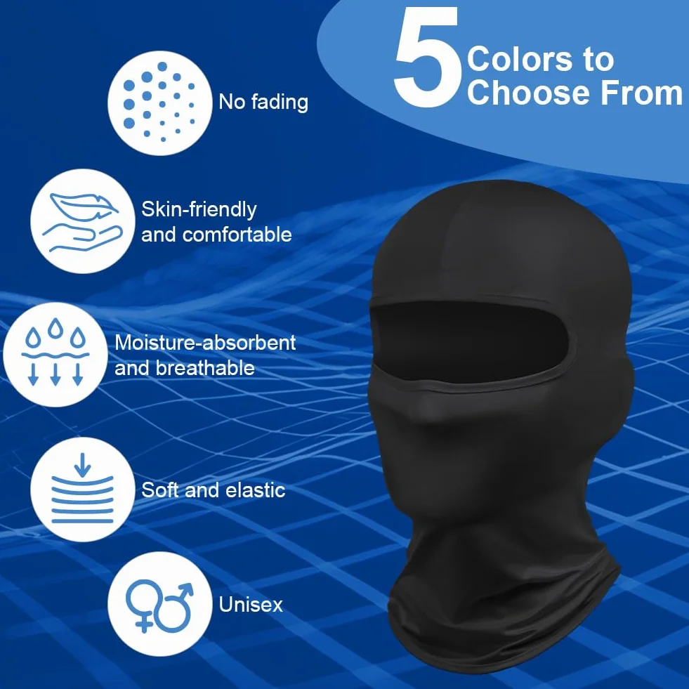 DiULi Pasamontañas Balaclava Hombre Transpirable Bufanda Motocicleta Verano Cuello Protector UV Esquí Multifuncional Anti Viento