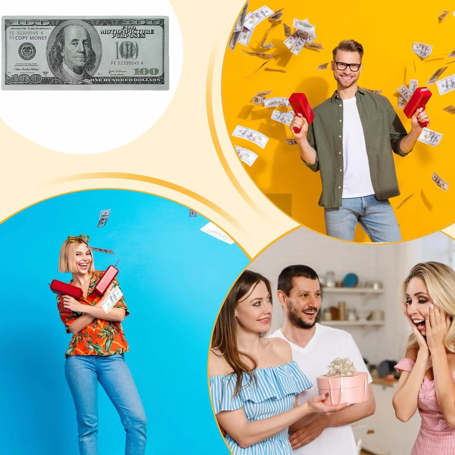 Apoyo dinero, montones de dinero falso, juguetes educativos para niños, facturas de 100 dólares para publicidad, accesorios de película, bromas, juegos de mesa para fiestas de cumpleaños, billetes de