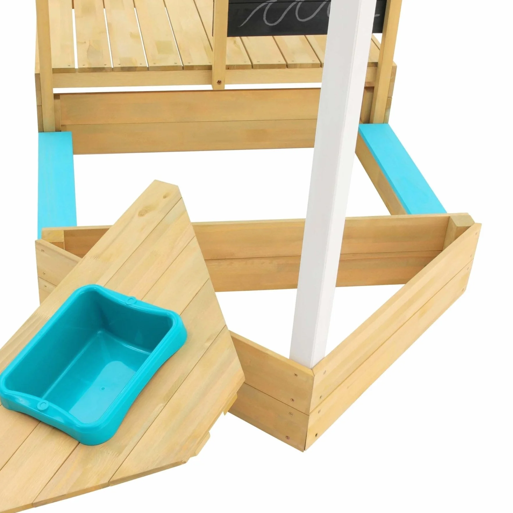 TP Toys Ahoy Barco de Juego de Madera con Arenero y Cubierta de Sombra para Niños 2+ Años