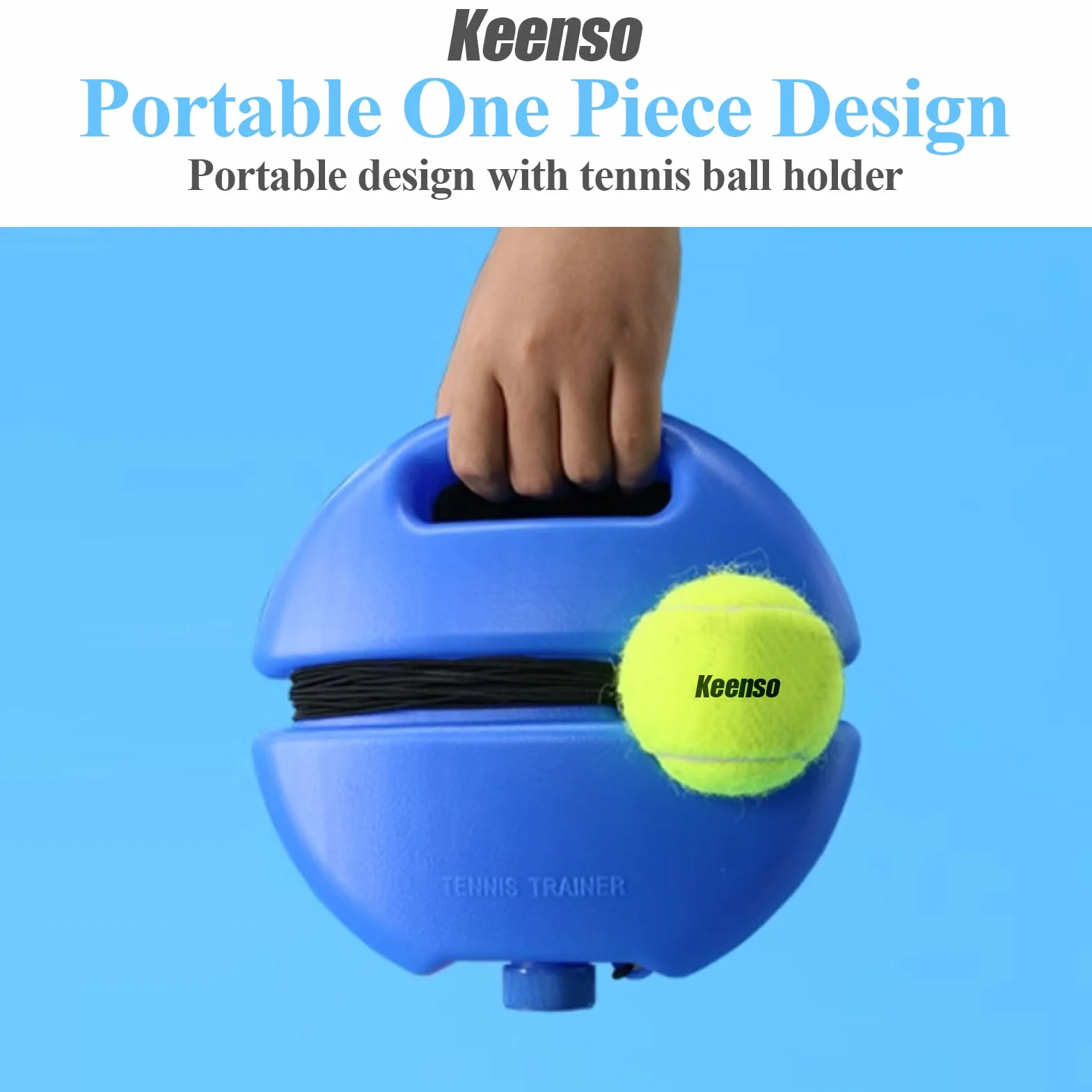 Keenso Entrenador de Tenis Individual con Base Set de Tenis Exterior para niños