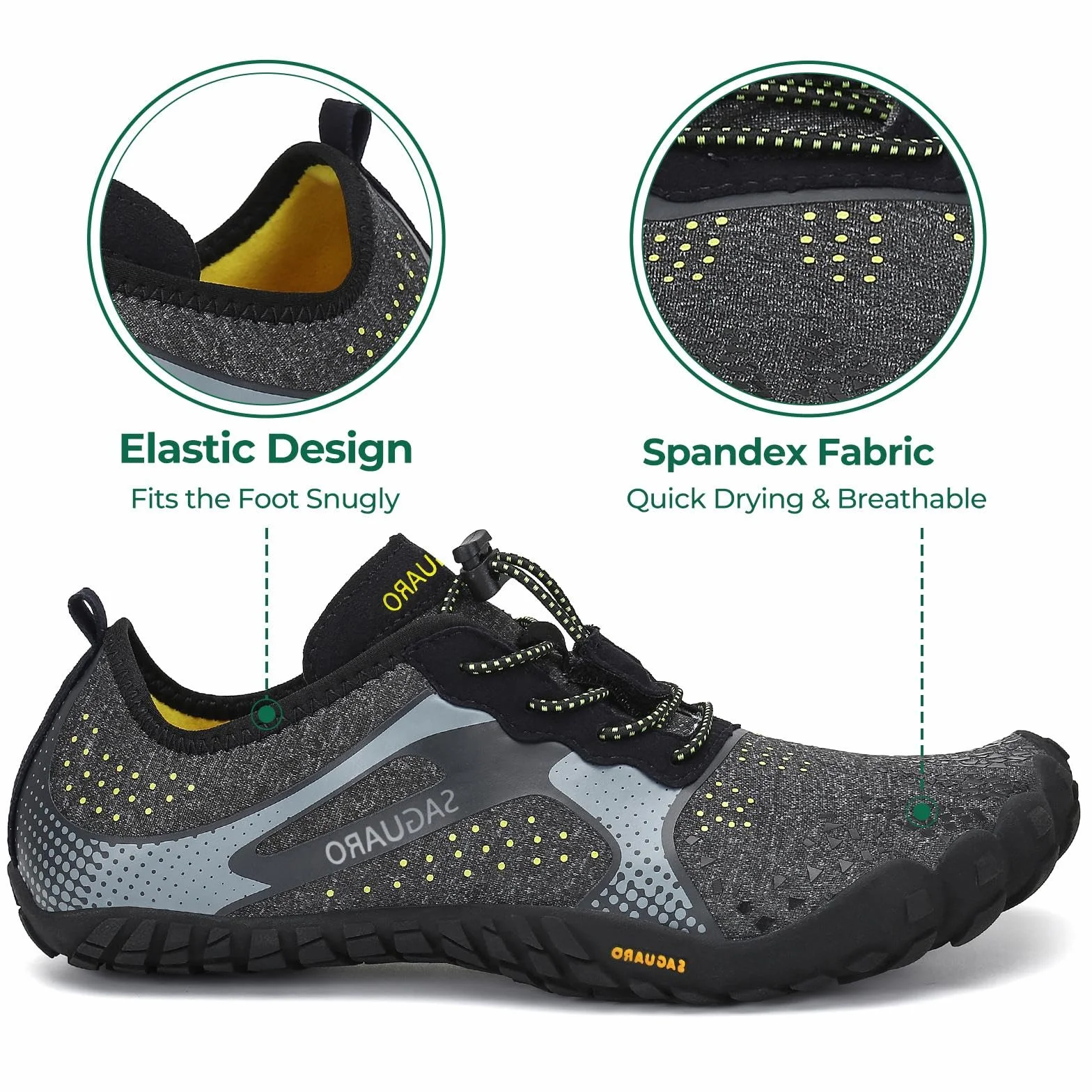SAGUARO Barefoot Zapatillas Minimalistas para Hombre Mujer Zero Drop Soles Wide Tox Box Gr.35-48 EU