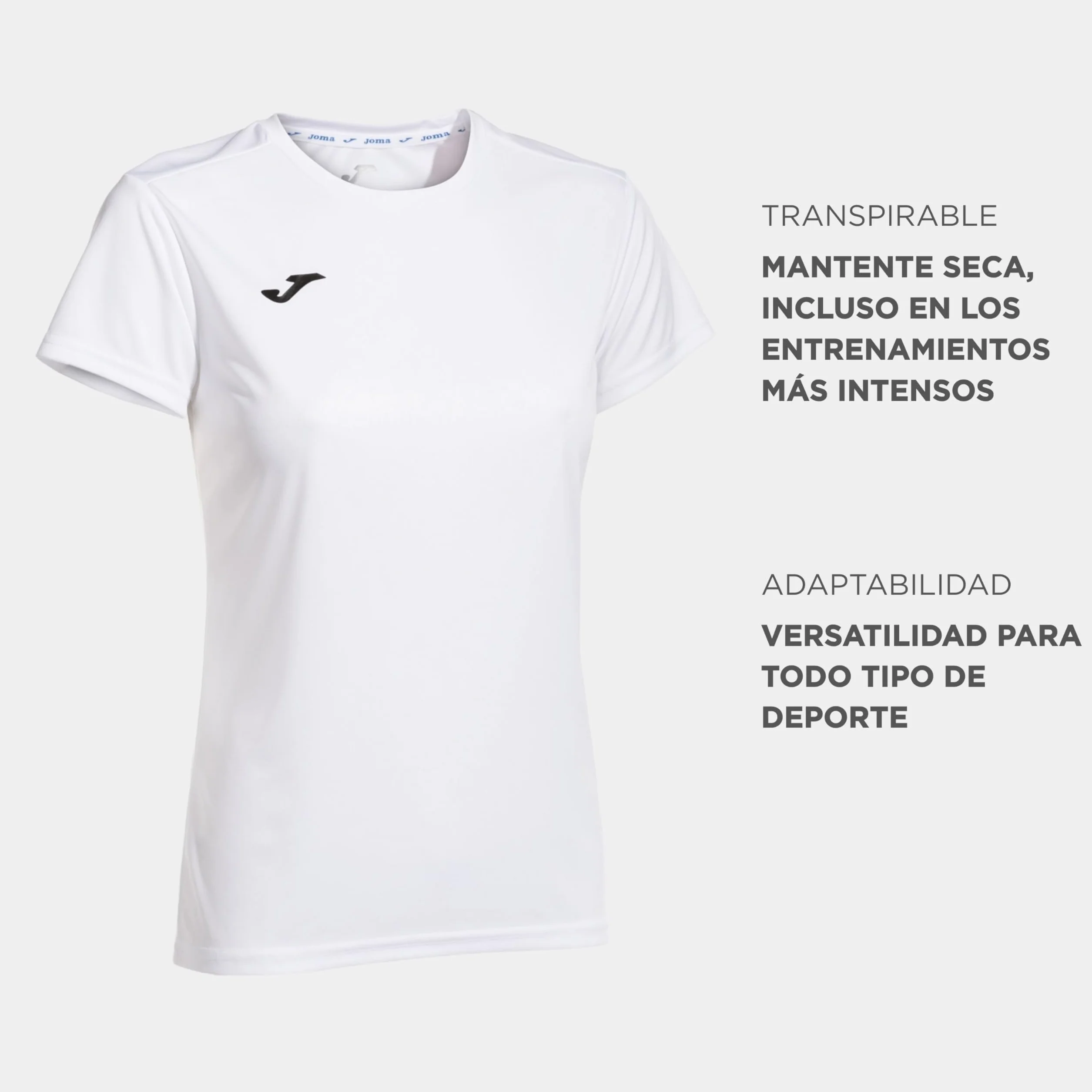 Joma Camiseta Deportiva Manga Corta Mujer 6XS-3XL Running Gym