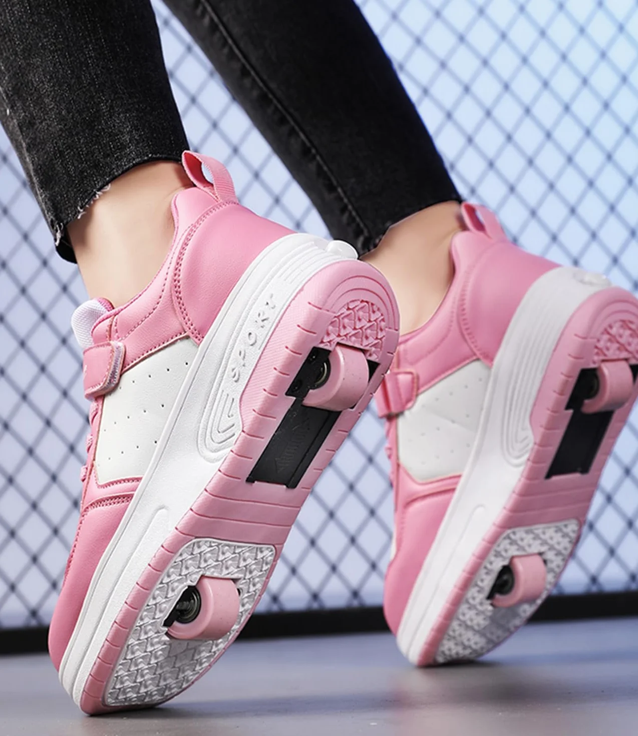 ENEN Zapatos con Ruedas Zapatillas Patinaje para Niños Exterior Multifuncionales 2 Ruedas
