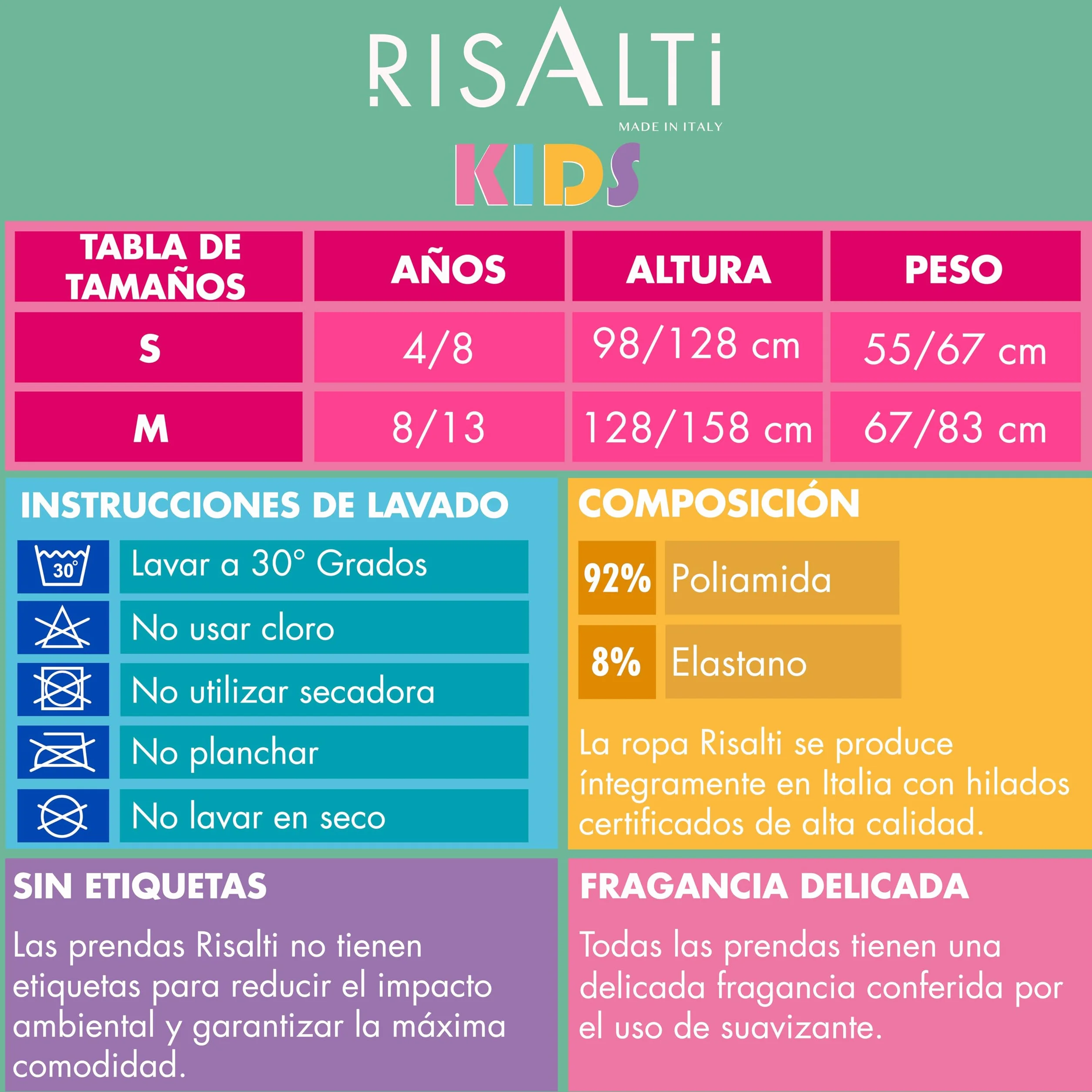 Risalti Top Niña Microfibra 3 Pz - Sujetador Niña, Camiseta Tirantes Niña, Top Deportivo Sin Costuras - Made In Italy
