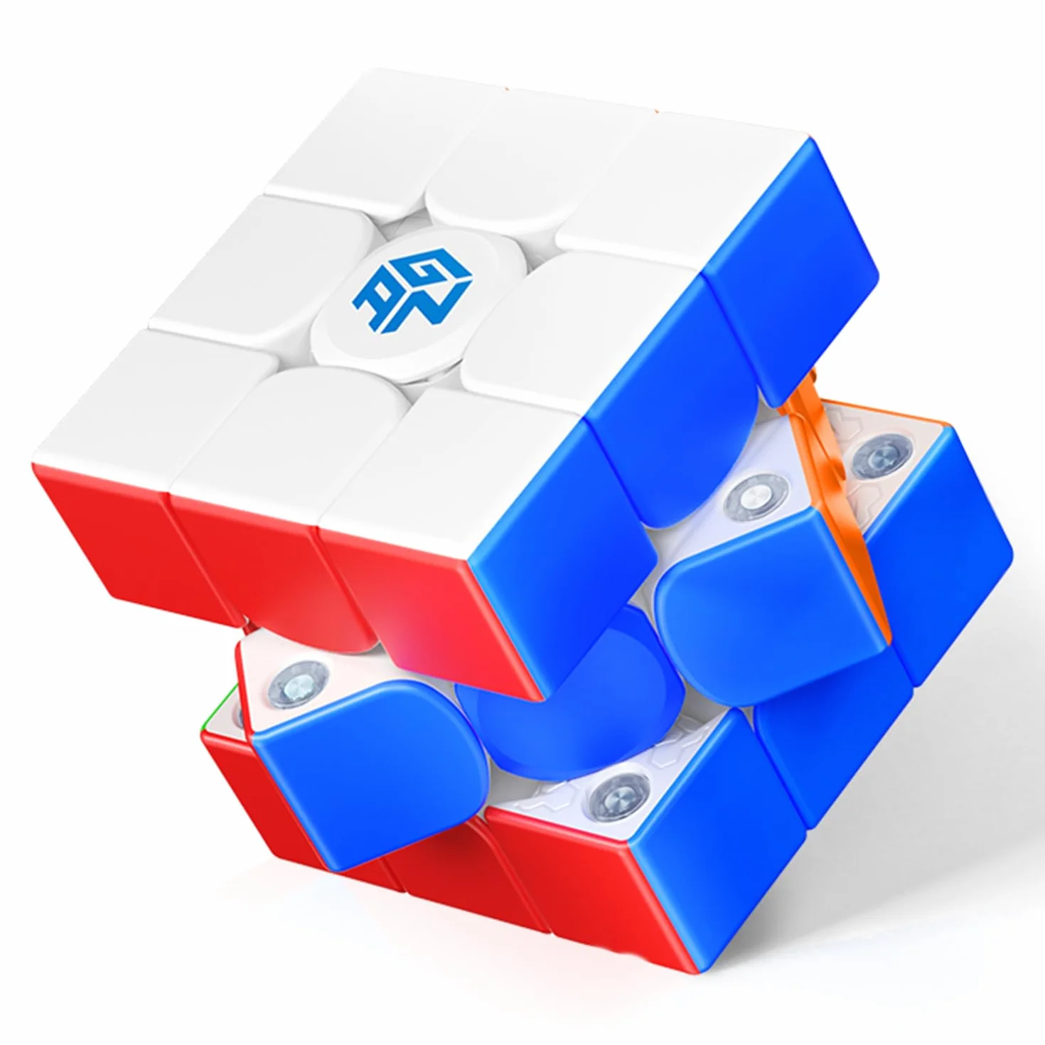 GAN 356ME Magnético Speed Cube de Edición Mejorada,Cubo Mágico 3x3 con 48 Imanes/GES Pro+/4 Niveles de Elasticidad,Profesional Original Iman-tado Cubo de Velocidad (Sin Pegatinas)