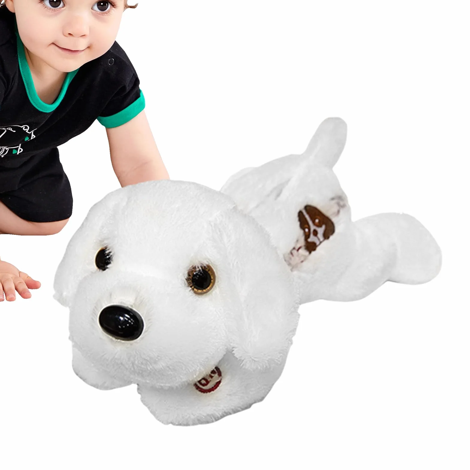 Generico Perro de peluche iluminado, perro de peluche LED - nocturnas en forma de cachorro de | 14 pulgadas iluminan el cachorro de para perros de luz nocturna suave para el compañero de