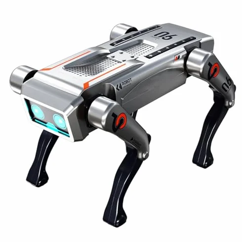 Perro Robot Programable, Control Remoto, Mascota Robótica Interactiva con IA para Niños y Adultos, con Música y Efectos de Luz para el Aprendizaje Stem