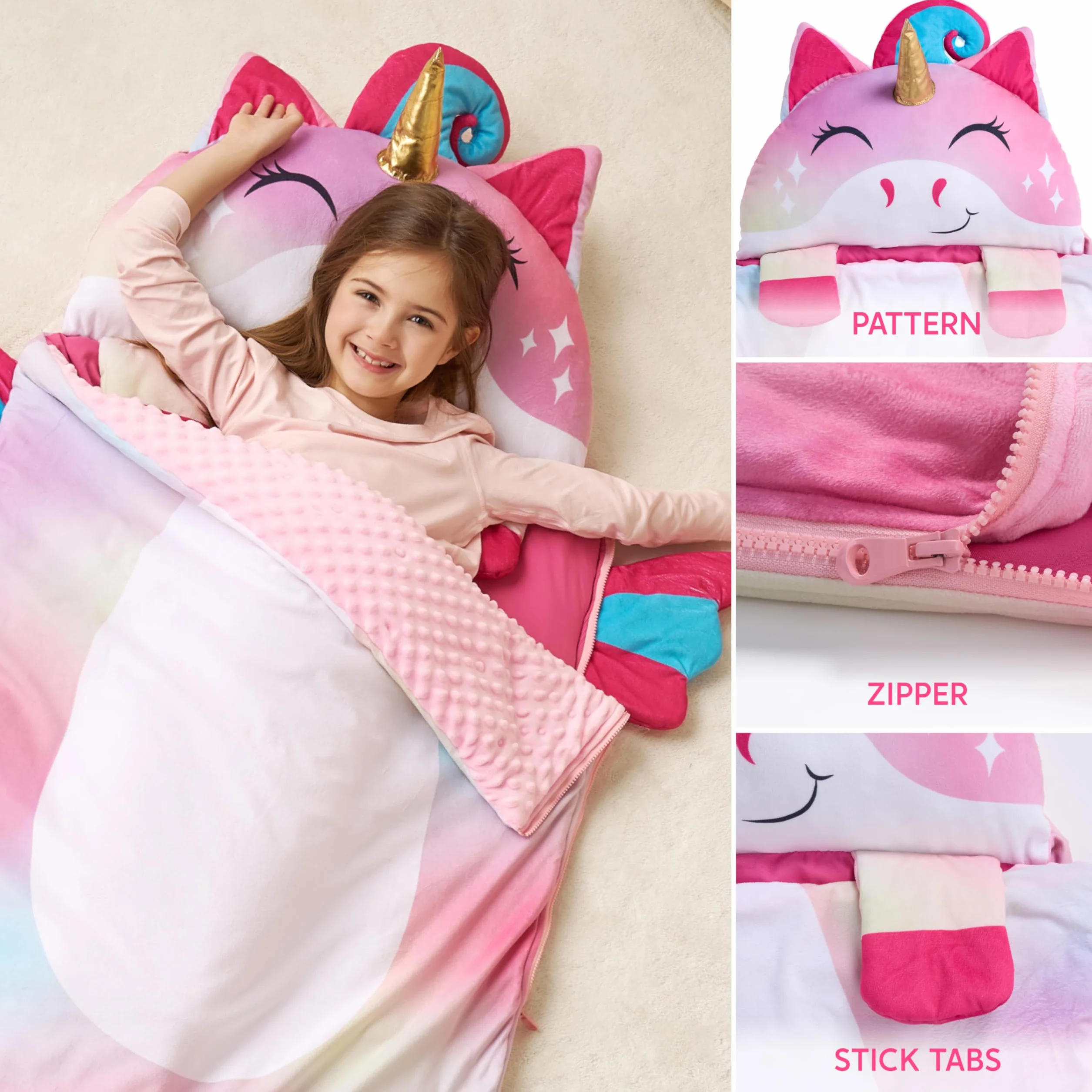 JOIEDOMI - Colchoneta para Siesta para niños pequeños con Almohada y Manta, a Partir de 3 años - Colchoneta para Siesta Preescolar