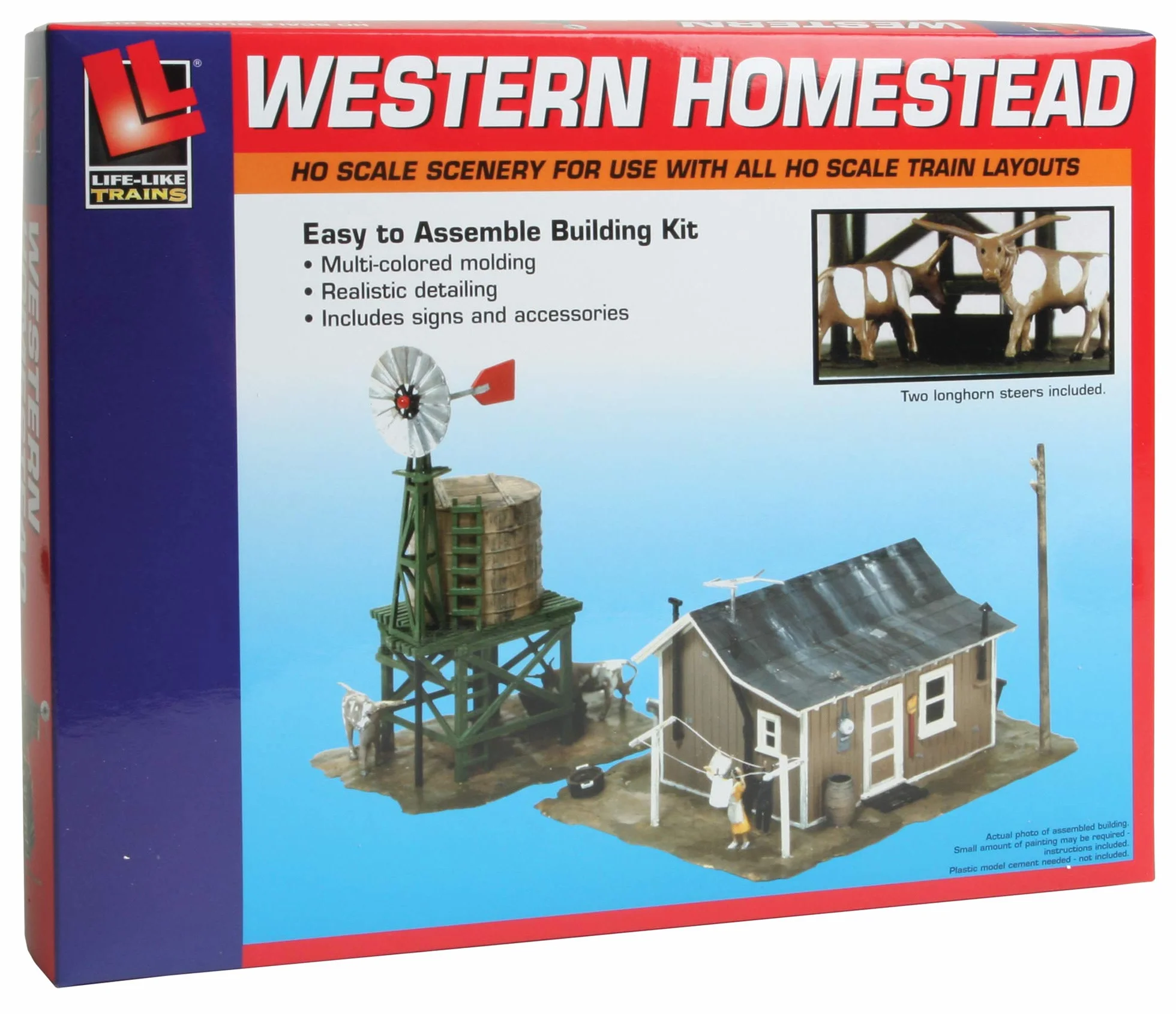 Life Like Escala H0 Kit construcción pequeño Granja con Figuras