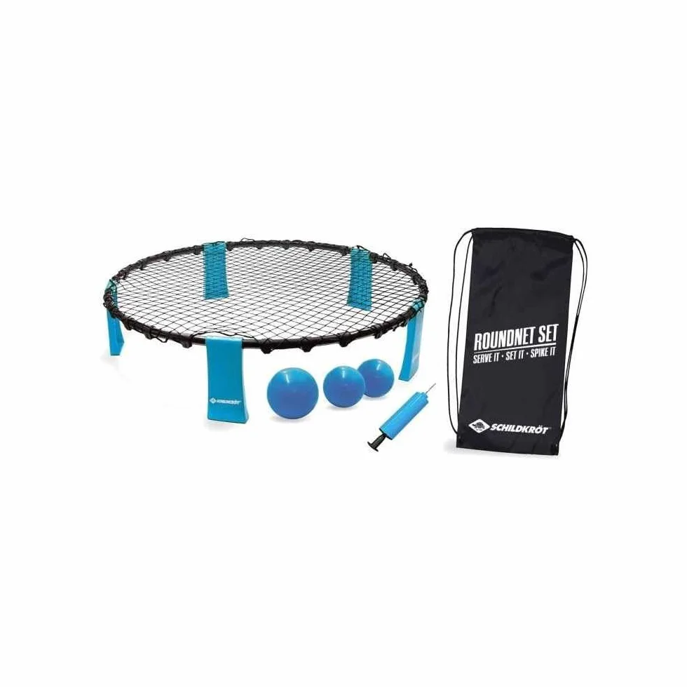 Juego Completo de Roundnet de Schildkröt, Set para Empezar de inmediato, Incl. 3 Pelotas, Bomba de Pelotas y Bolsa de Transporte, Factor de diversión definitivo para jóvenes y Mayores, 970981