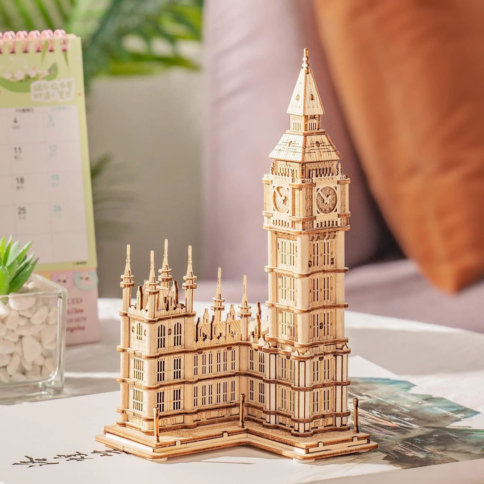 RoWood Puzzle 3D Madera Gran Ben, Maquetas para Construir Adultos y Niños, Edificios