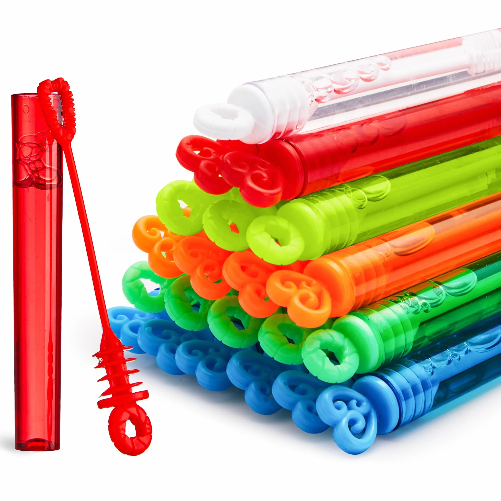 JOYIN 72 Piezas 6 Colores Mini Burbuja varitas a Granel Fiesta Favores Surtido Juguetes para niños, Carnaval Premios, Boda, Regalos al Aire Libre para niñas y niños