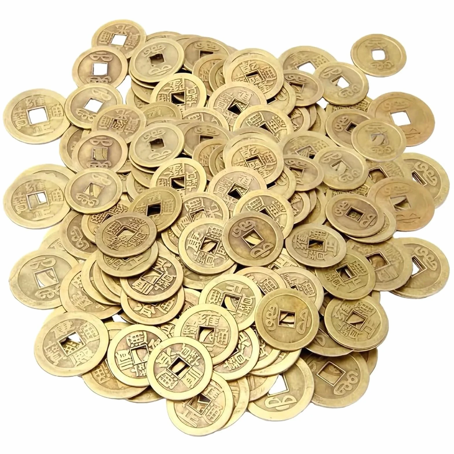 50 Piezas Monedas Feng Shui Chinas Moneda de la Fortuna de la Buena Suerte Monedas I-Ching para la Salud y la Riqueza, 2 cm