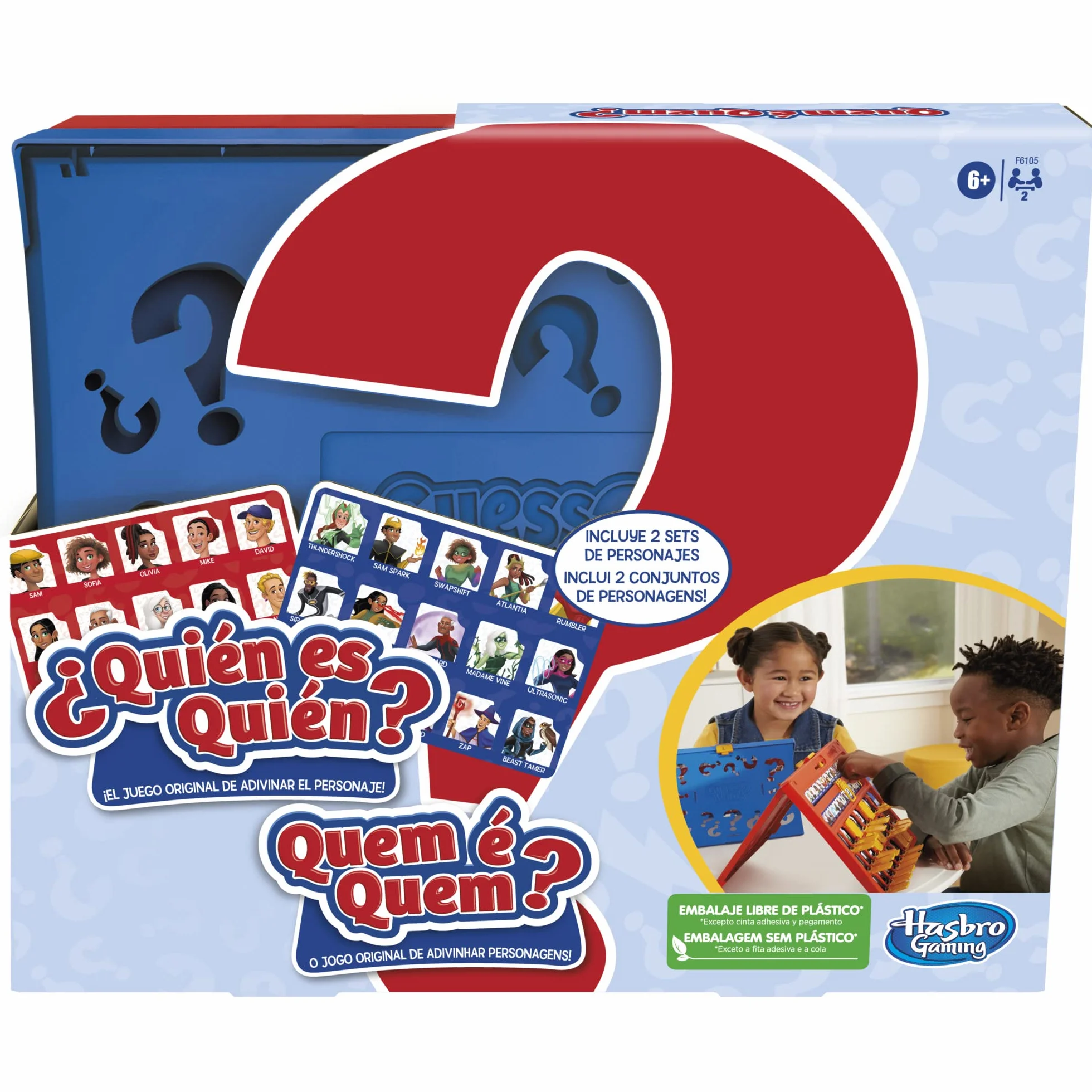 Hasbro Gaming ¿Quién Es Quién? Juego de Adivinar el Personaje y Superhéroes, Juego de Mesa para Jugar con Amigos y Familia para 2 Jugadores, Niños y Niñas de 6 Años o Más