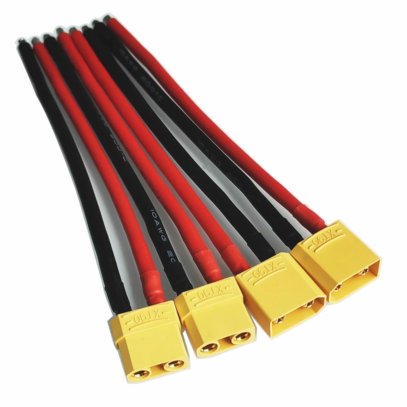 GTIWUNG 2 Pares XT90 Conectores de Batería, XT90 Enchufe Hembra Macho del Enchufe de con el Alambre del Silicio de 15cm 10AWG para el Drone de FPV de la batería de RC Lipo