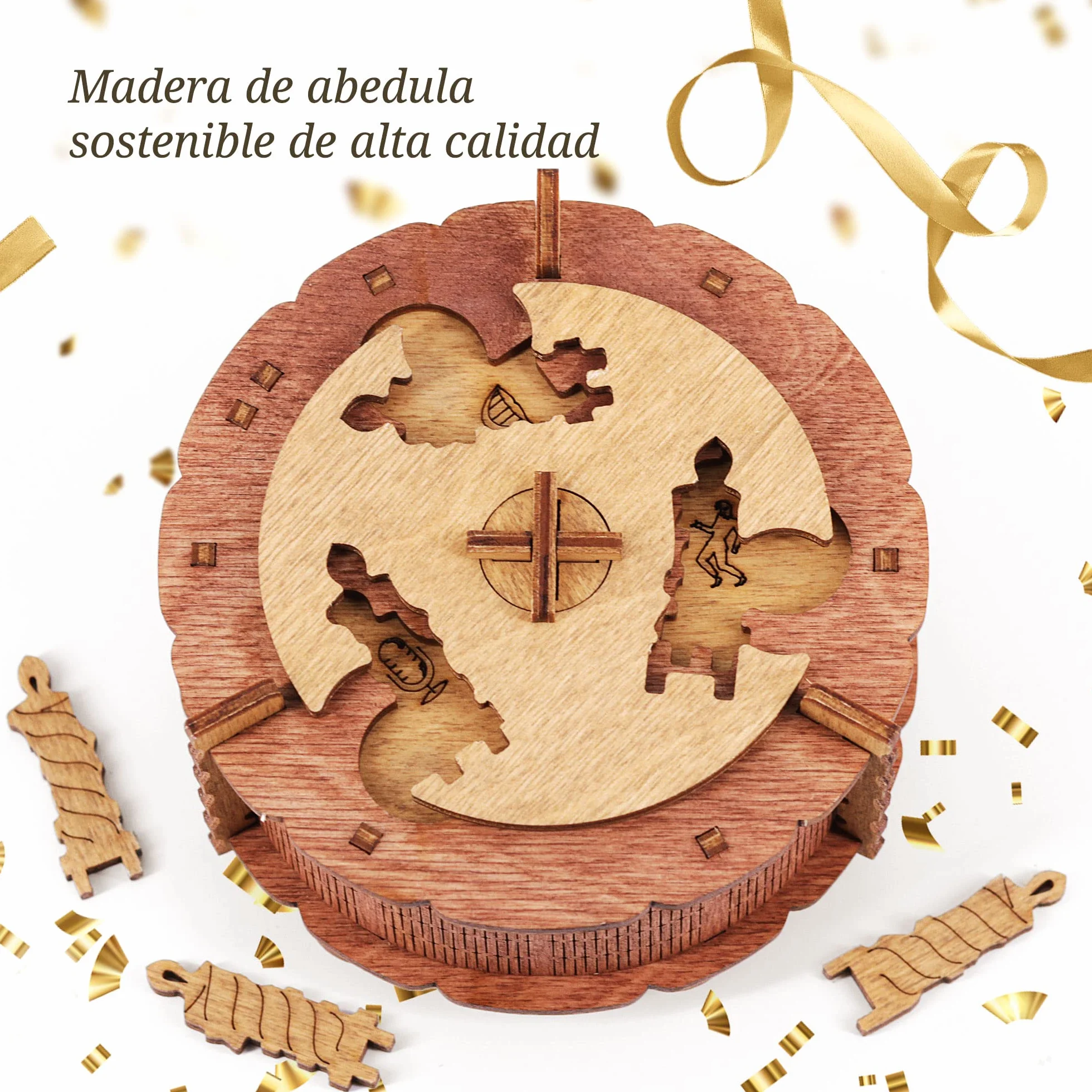 iDventure Birthday Puzzle Box - Regalo para cumpleaños Individual - Caja Secreta Japonesa - Caja misteriosa para Dinero - Puzzle 3D de Madera - Regalos Hucha Originales - Rompecabezas para Adultos