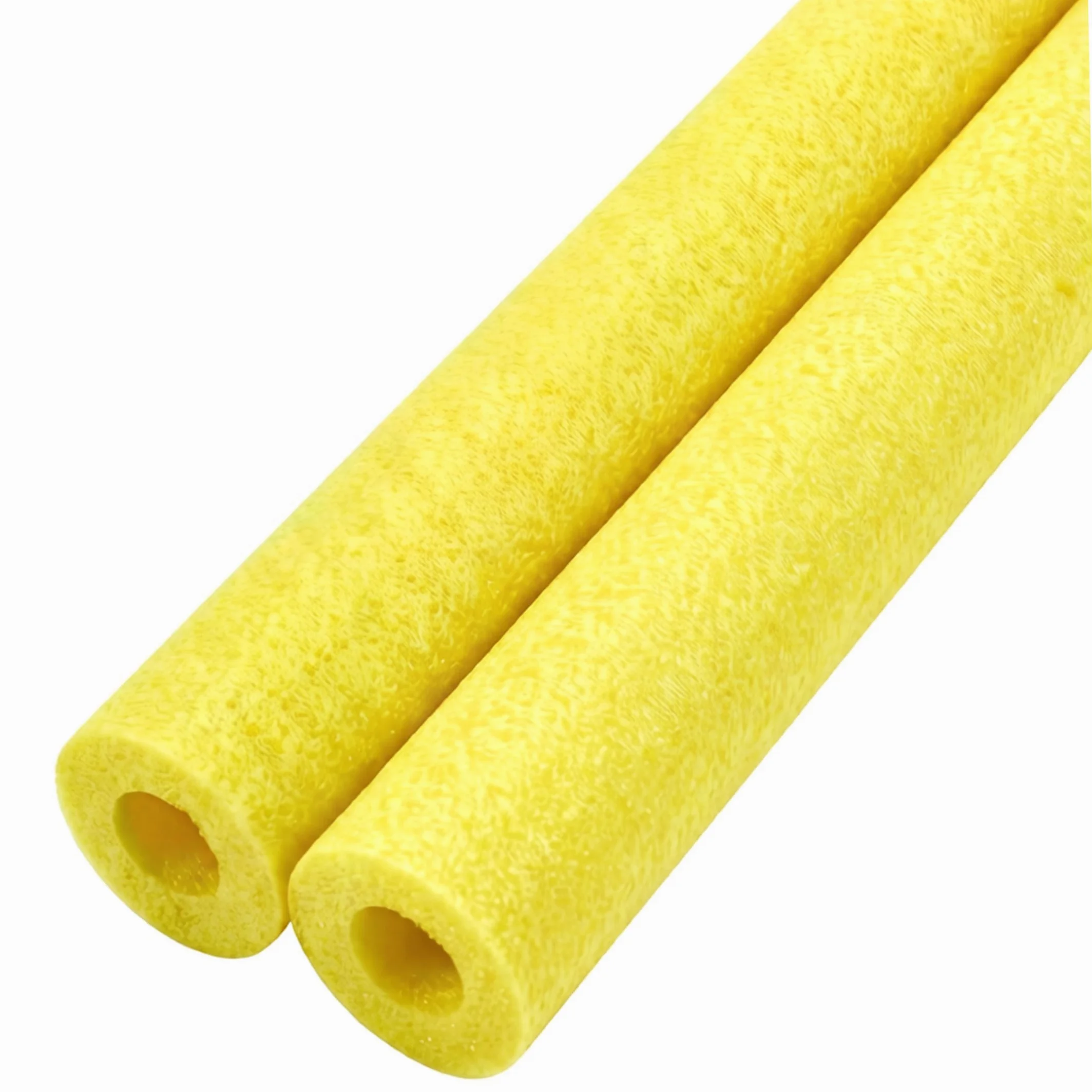 Paquete de 2 tubos de espuma de fideos para piscina, extra densos y suaves, gruesos, huecos, flotadores amarillos, 59.06 pulgadas