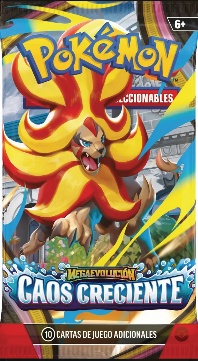 Pokémon Megaevolución-Caos Creciente Lote 6 Sobres Mejora
