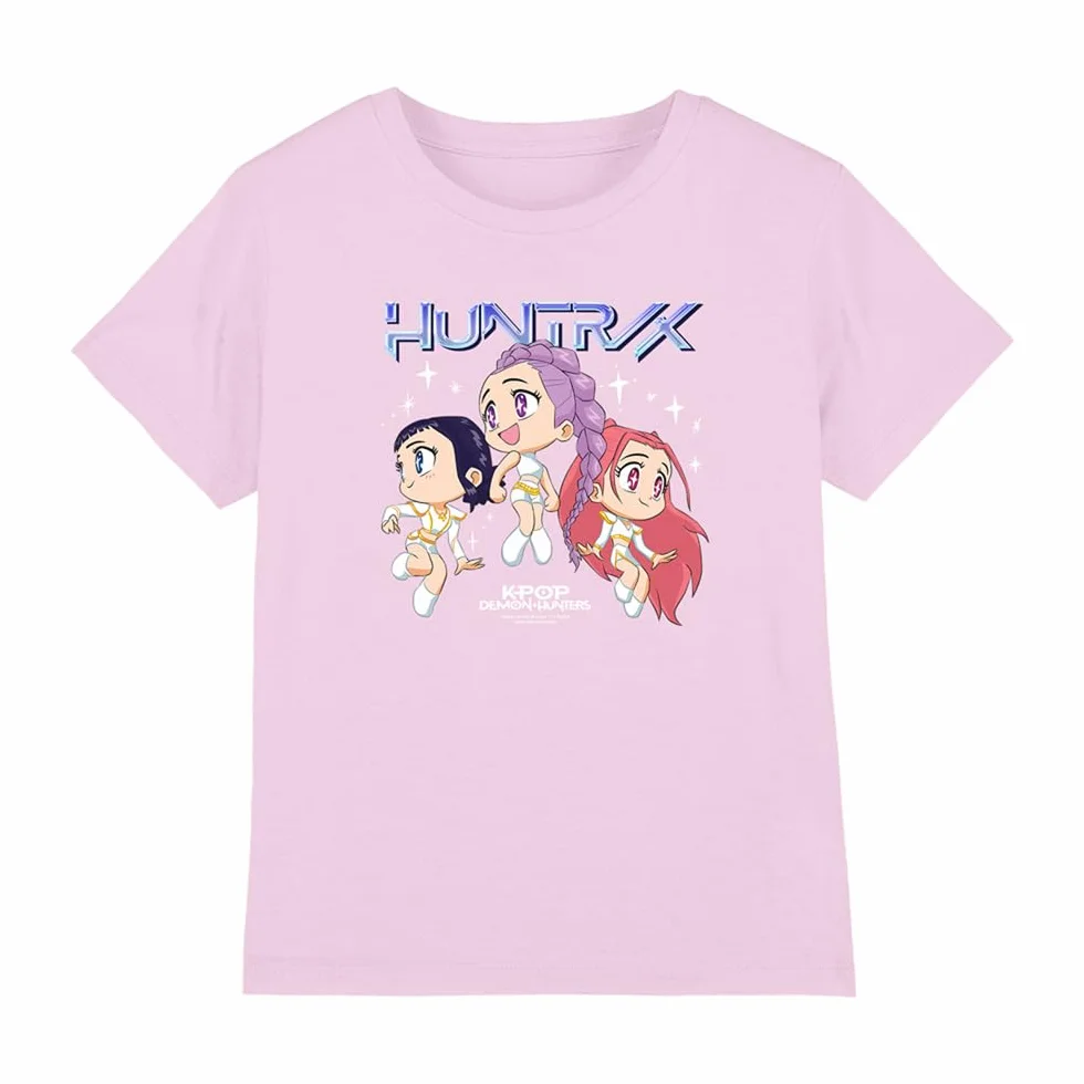 KPOP Demon Hunters Huntrix Chibi Group Kids T Shirt