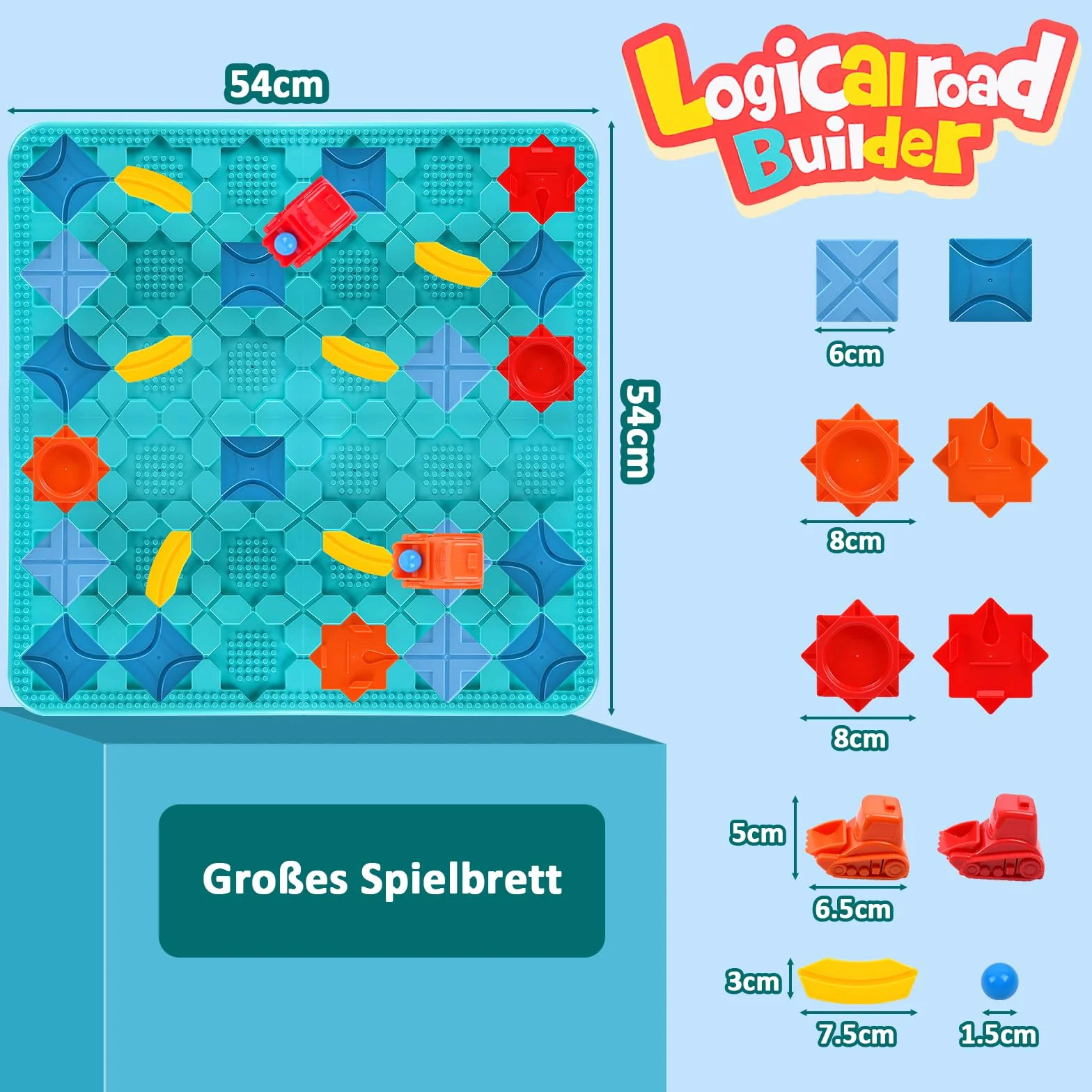 Herenear Laberinto de Construcción de Carreteras, Laberinto de Carreteras, Juego de Construcción de Caminos Lógicos, Laberinto de Camino de Empalme Juguetes Educativos para Ninos