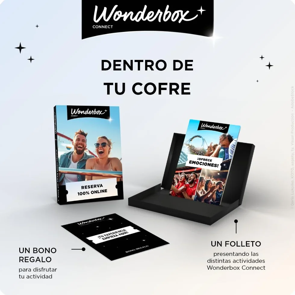 WONDERBOX Connect - Caja Regalo - Parque Warner 1 Día / 1 Parque - 2 entradas para 1 día - Válido todos los días de apertura - Válido durante 27 meses