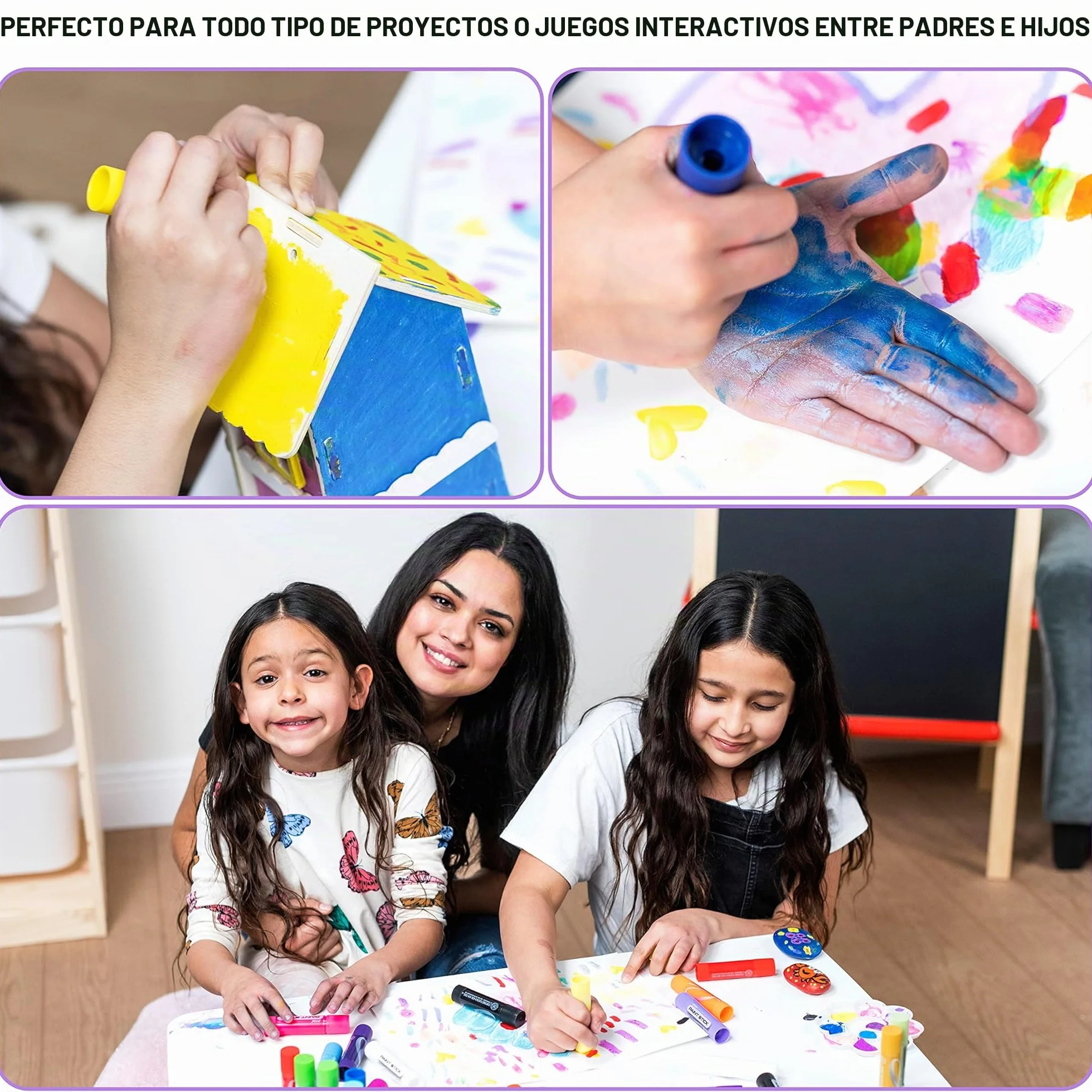 JOYIN 36 Temperas Lavables en Stick, Pintura para Niños 3 Años, Vistoso Tempera Paint Stick, Regalos Creativos de Pintura para Niños