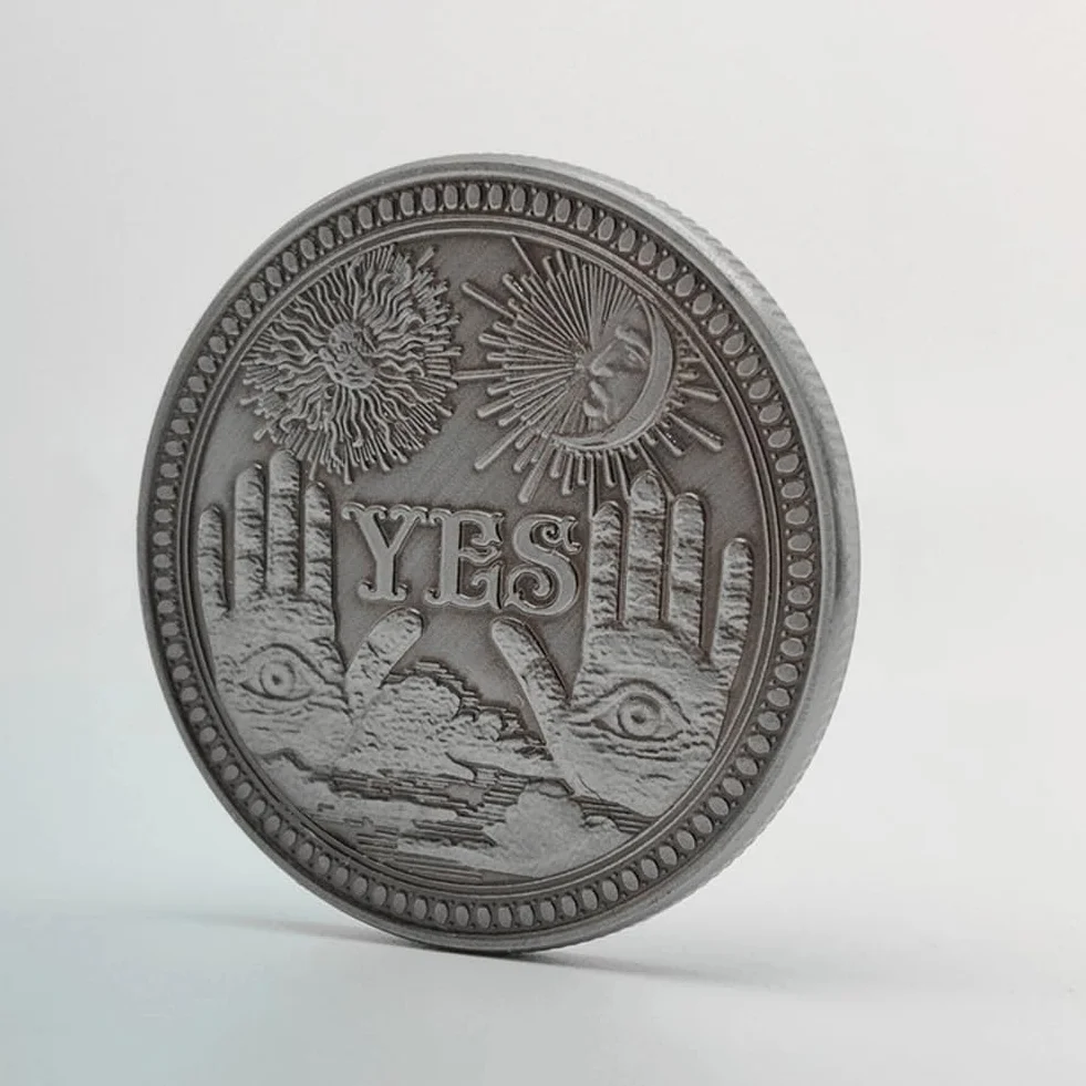 Patrón 1pc Sí No Desafío Cráneo De La Moneda, Estereoscópica Cobre Antiguo Recuerdo Colección De Moneda para Toss Game Collector