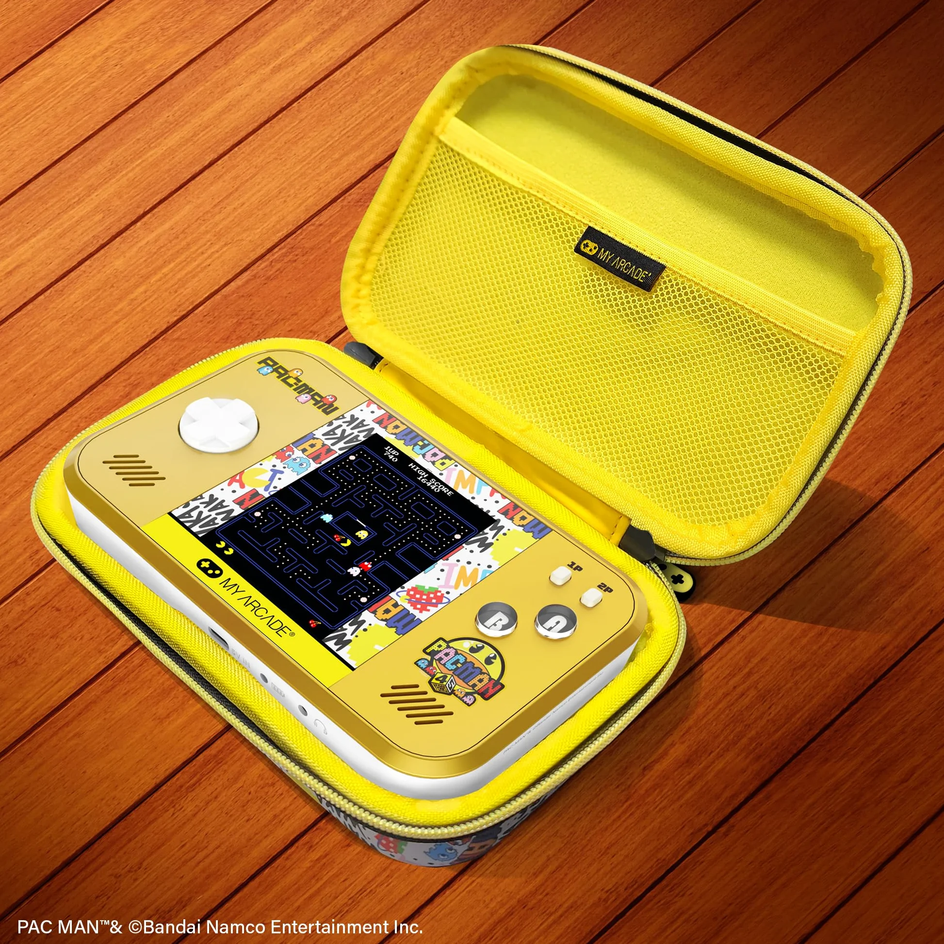 My Arcade Pac-Man Pocket Player Max: Pac-Man 45 Aniversario Consola de juegos retro, batería recargable, 4 juegos clásicos en 1, Arcade Gaming, estuche incluido