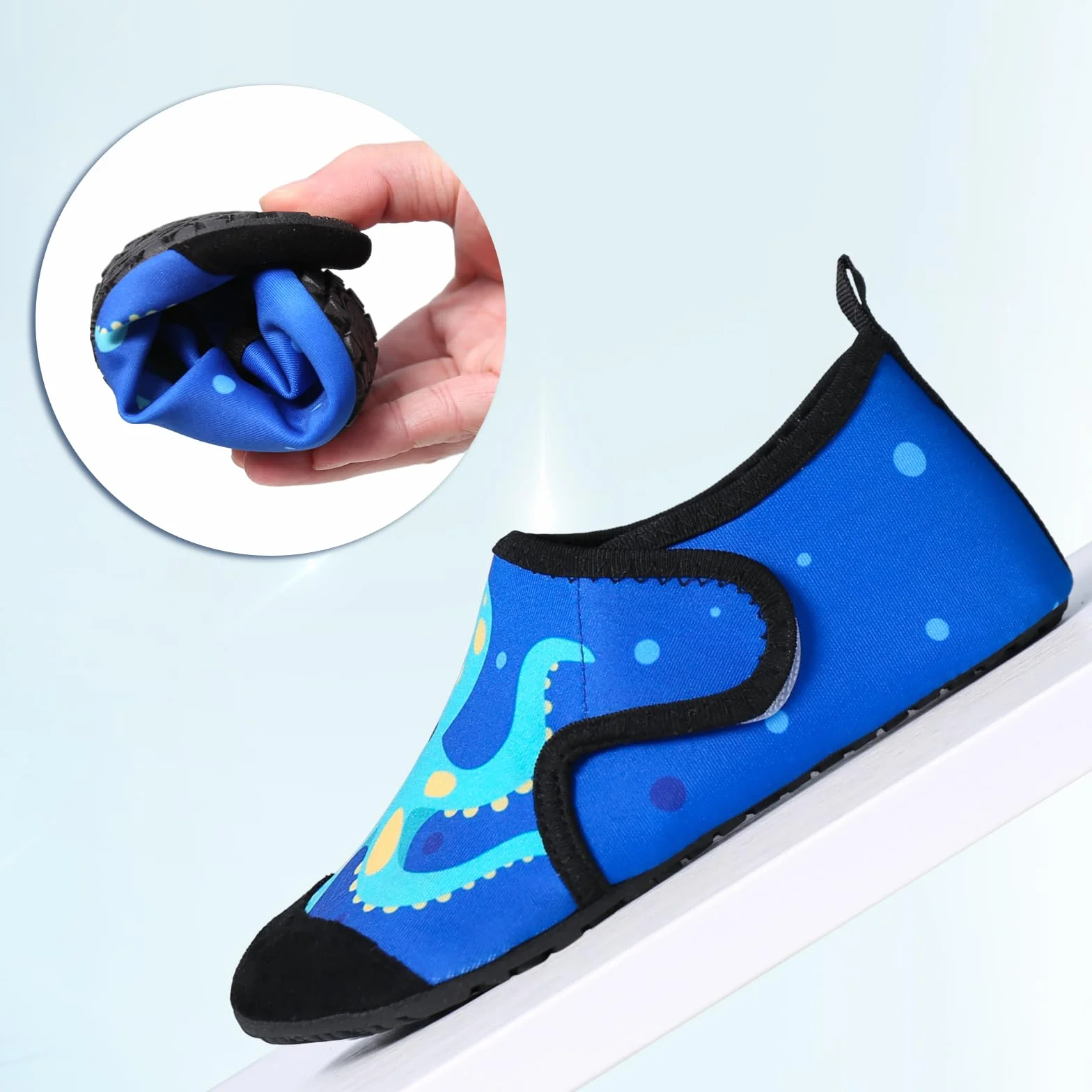 Calcetines de Piscina Bebe, Zapatos de Playa para Niños con Suela Gruesa Antideslizante Flexible Transpirable 22-35EU