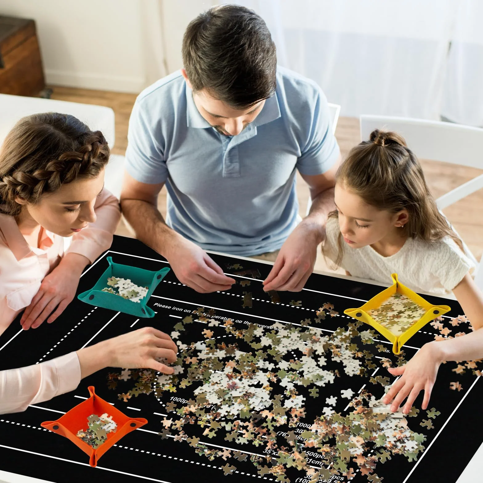 MOZOOSON Tapete Puzzle 3000 Piezas, Mat Roll Up Pad, Estera Portátil
