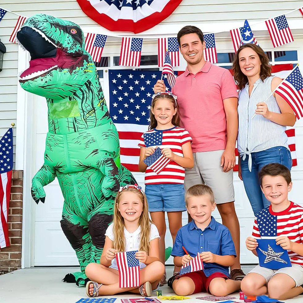 Rysotowy Disfraz inflable de dinosaurio para adultos, disfraz de T-rex divertido para fiesta, disfraz de dinosaurio de Halloween