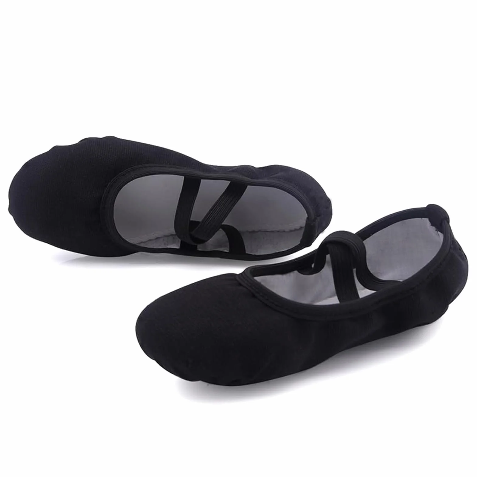Zapatillas Ballet Transpirable Canvas con Suela de Cuero Dividido para Niña y Mujer