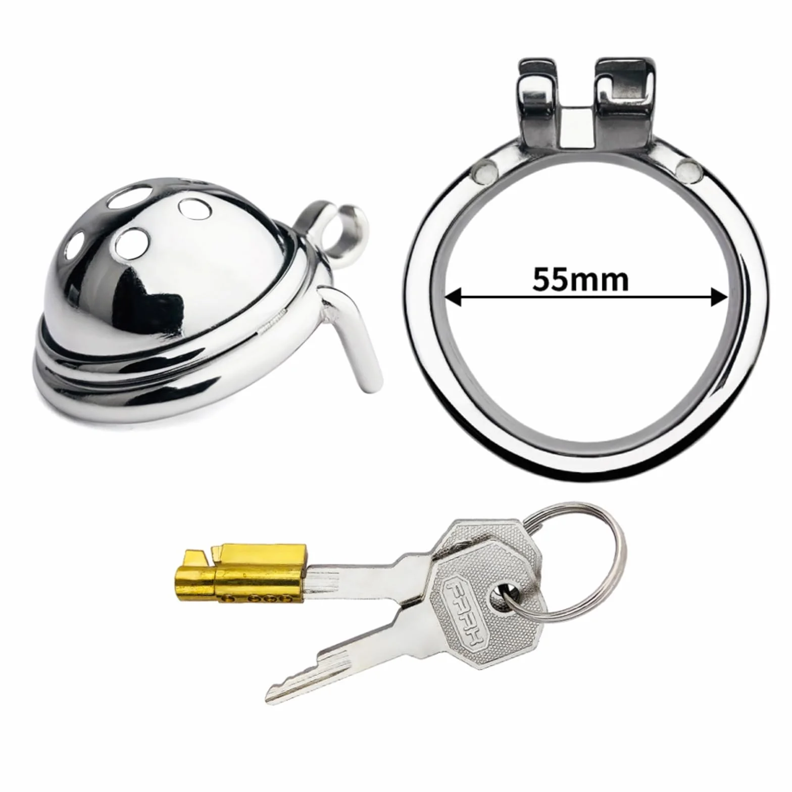 Jaula de Seguridad de Acero Inoxidable para Hombres Anillo de Arco